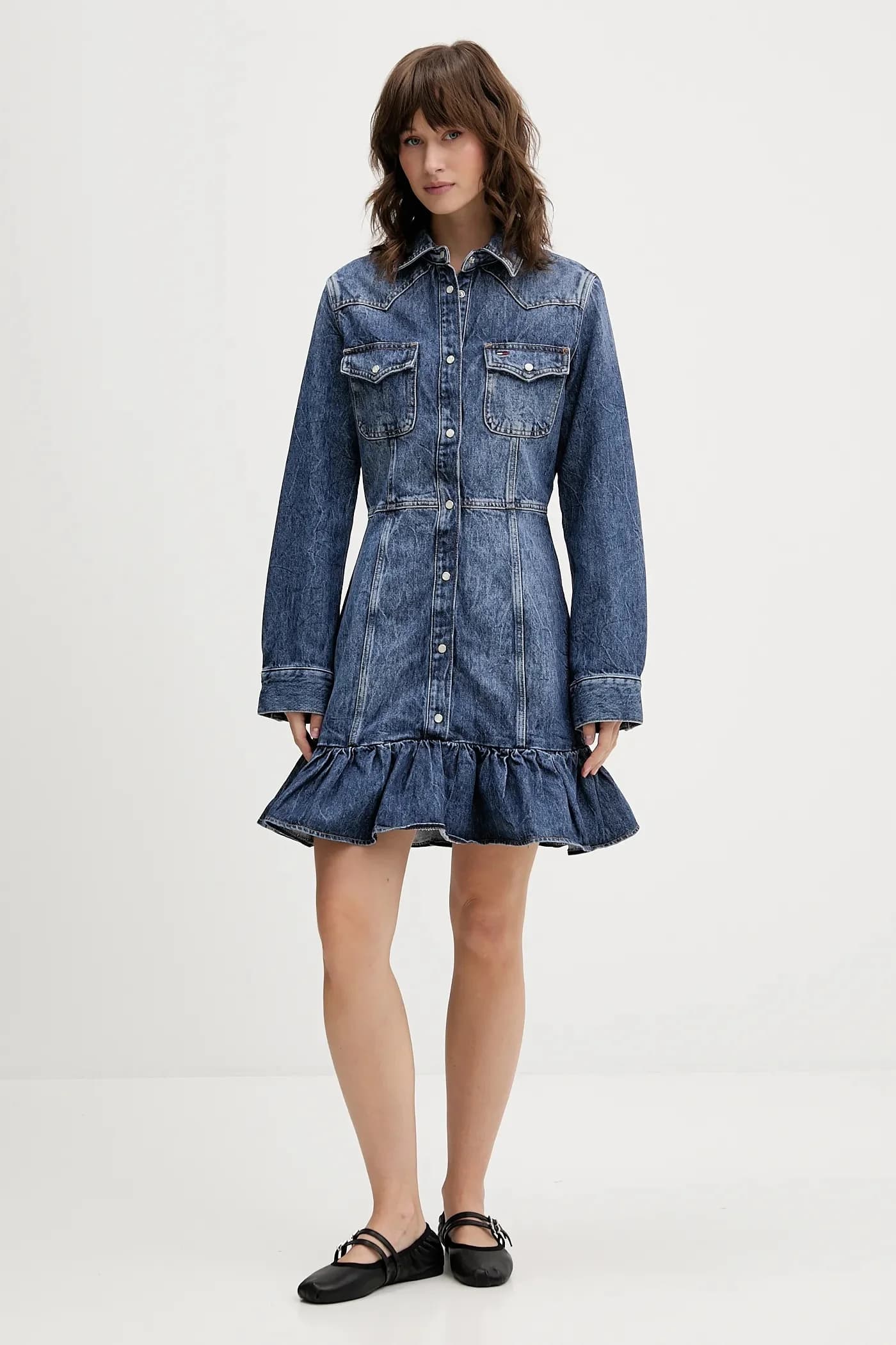 Джинсовое платье - фото 2