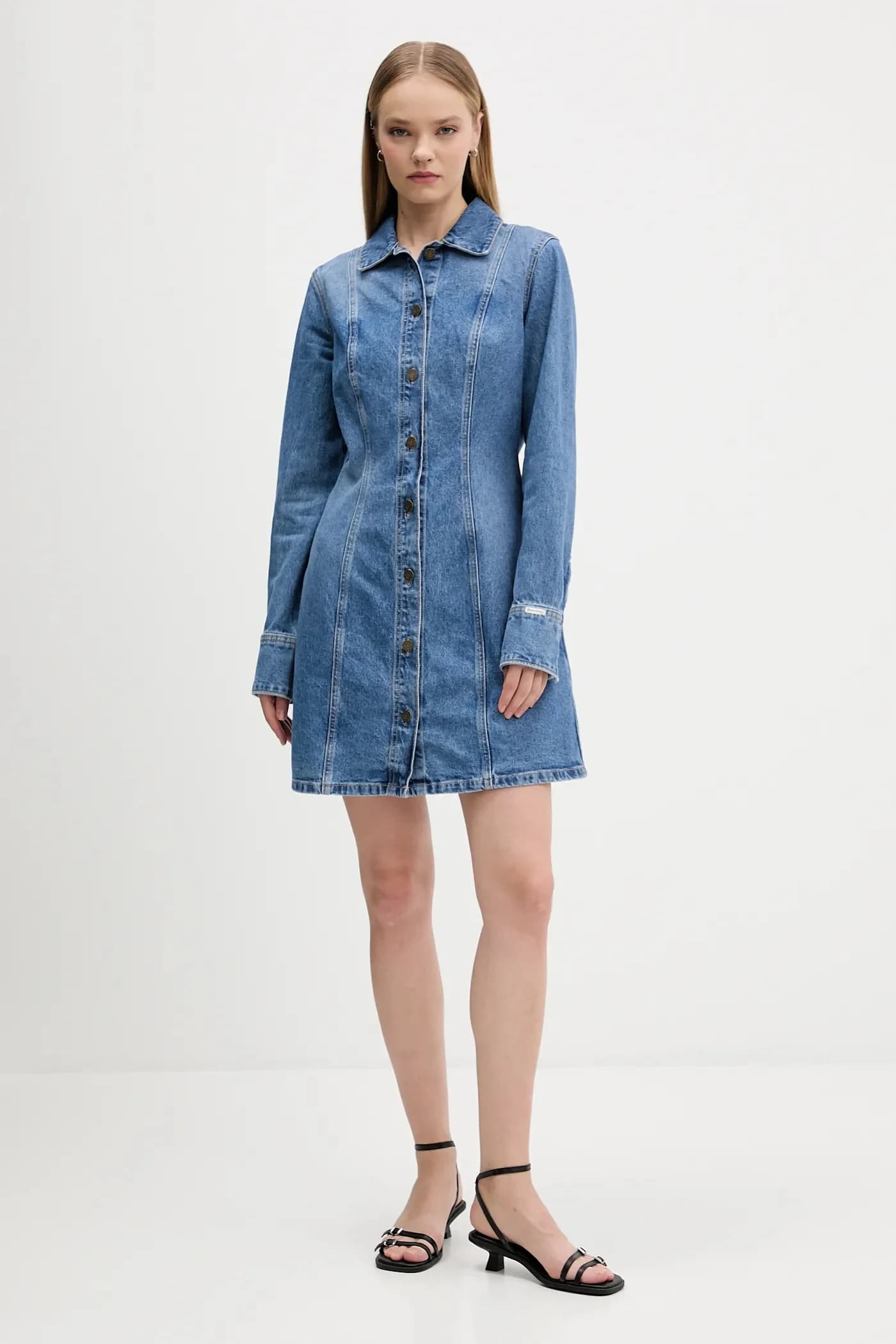 Джинсовое платье - фото 2