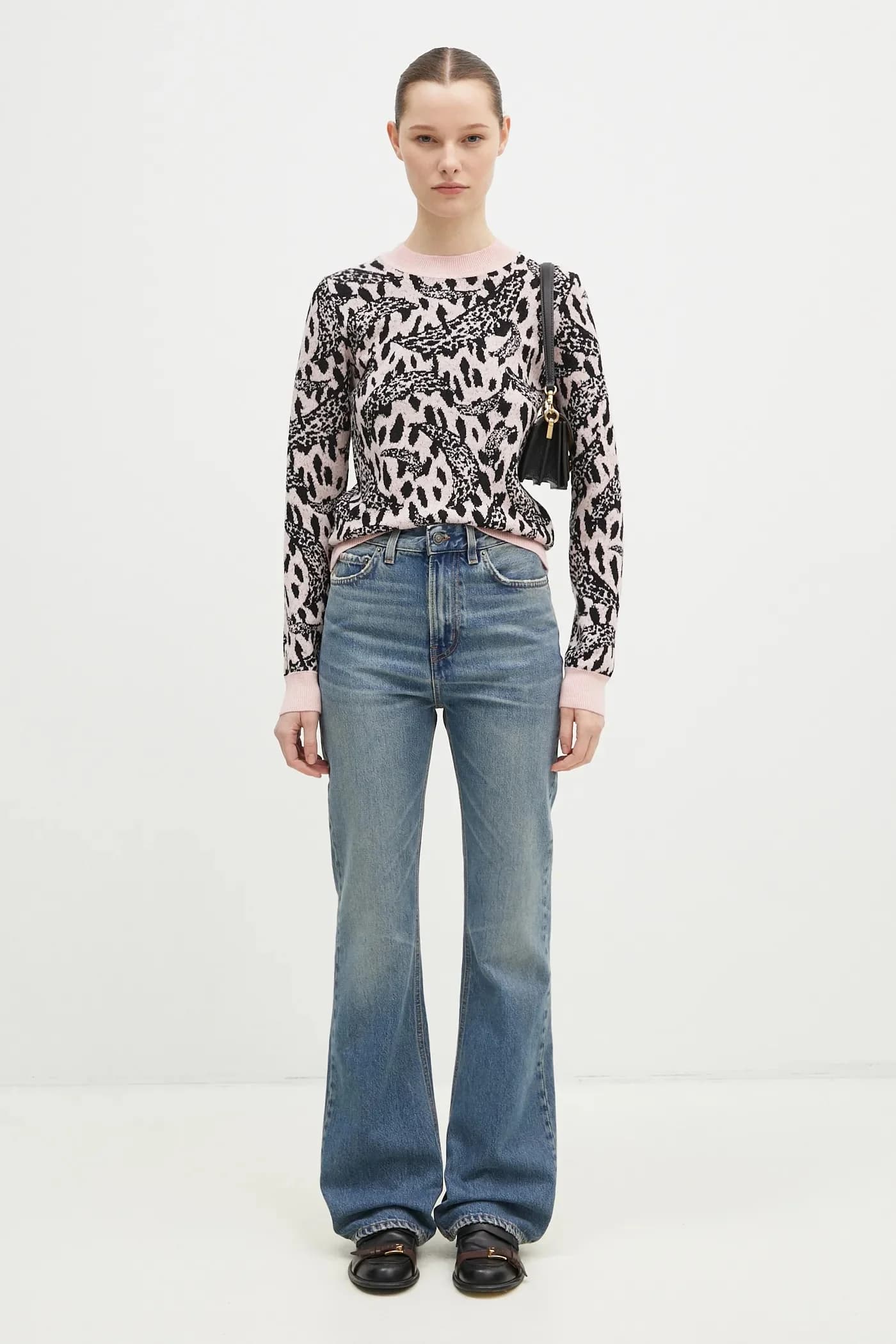 Розовый свитер Banimalier из смесовой шерсти - фото 5