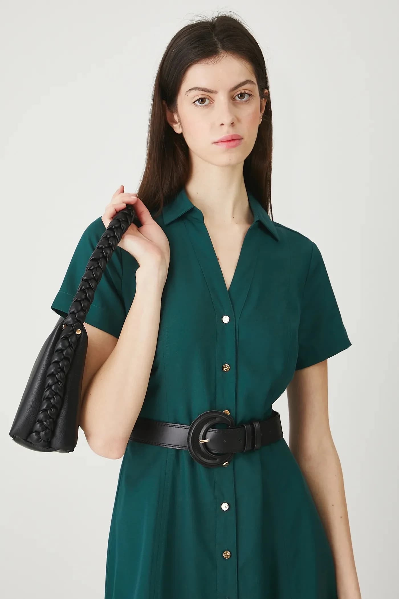 Платье из смесового льна - фото 4