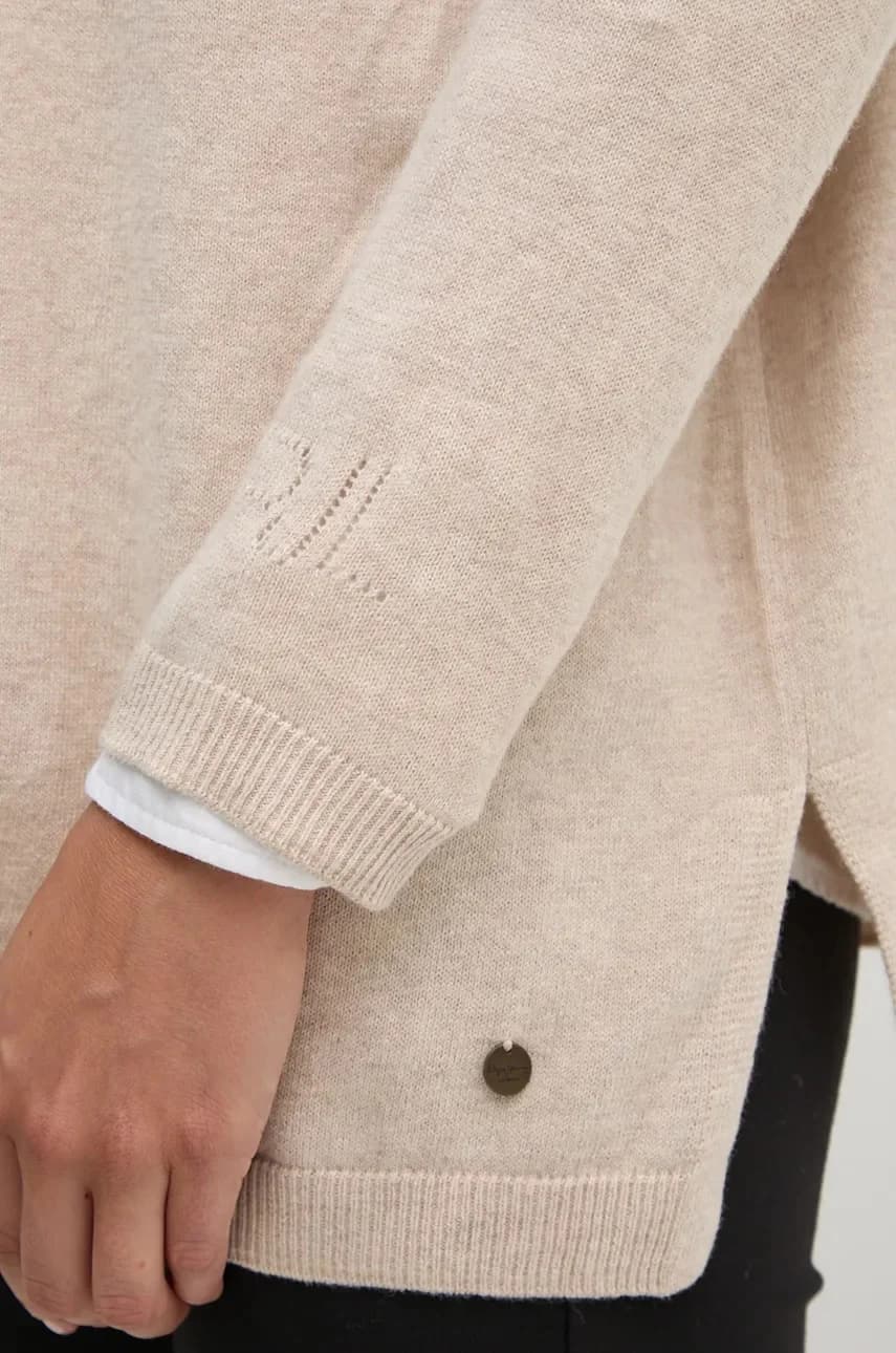 Свитер ISELA с V-образным вырезом из смесовой шерсти - фото 5