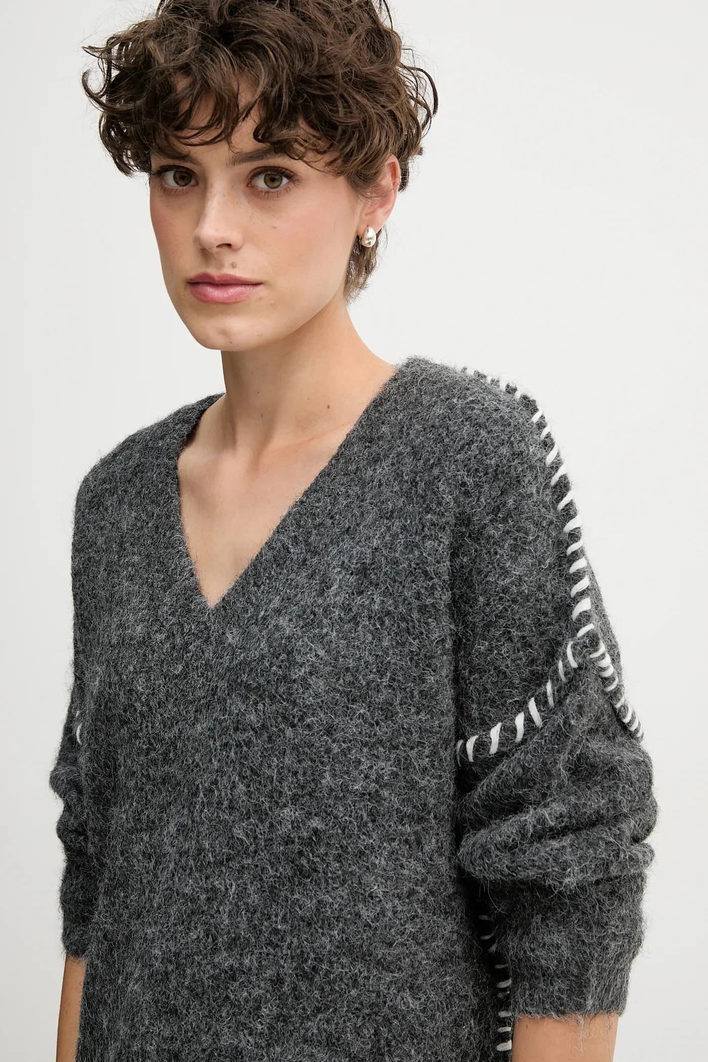 Свитер из смесовой шерсти - фото 4