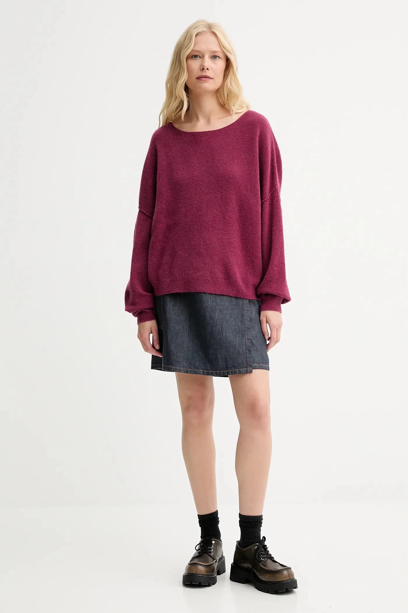 Свитер из смесовой шерсти PULL ML COL BATEAU - фото 2