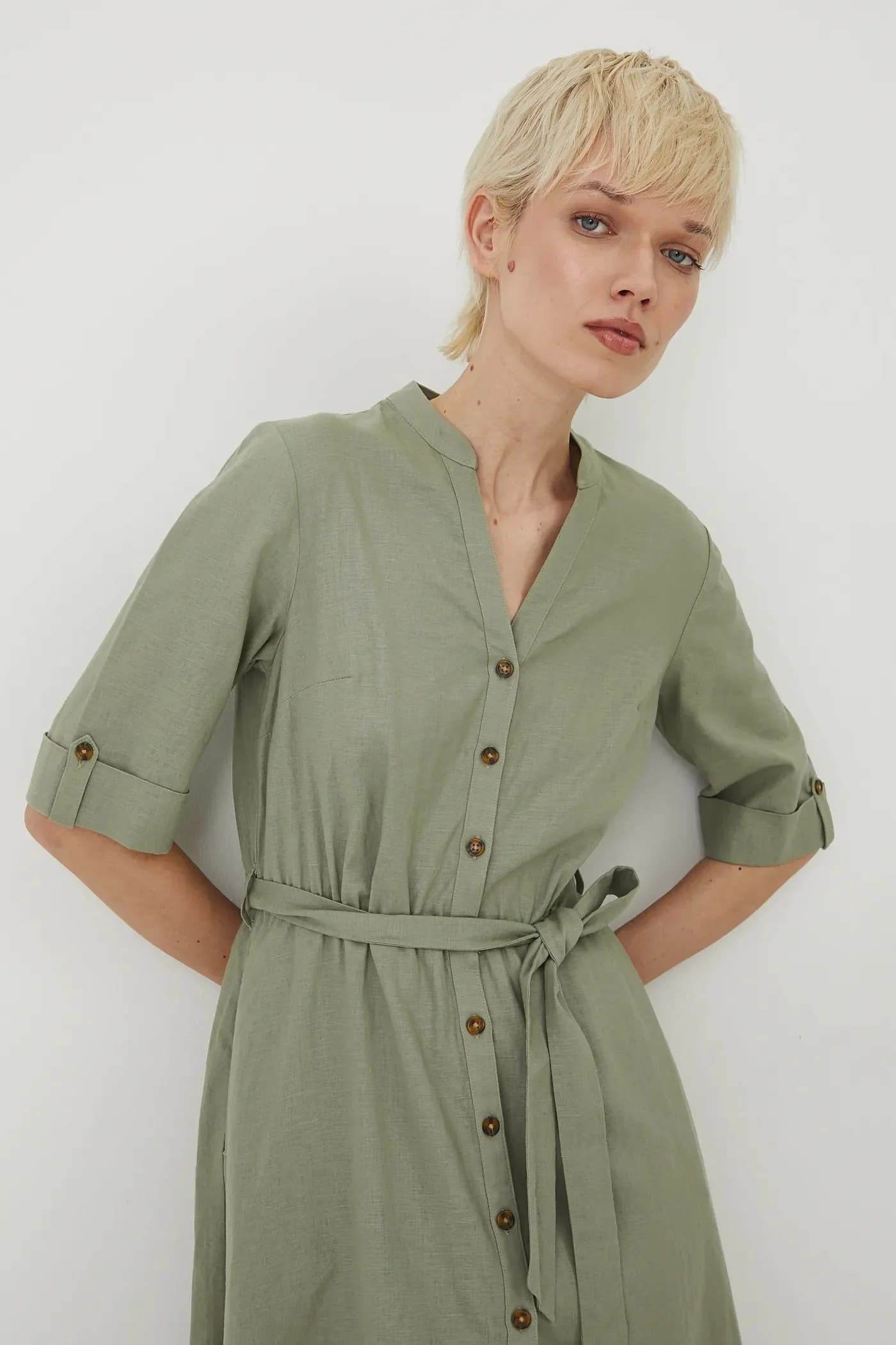 Льняное платье - фото 2