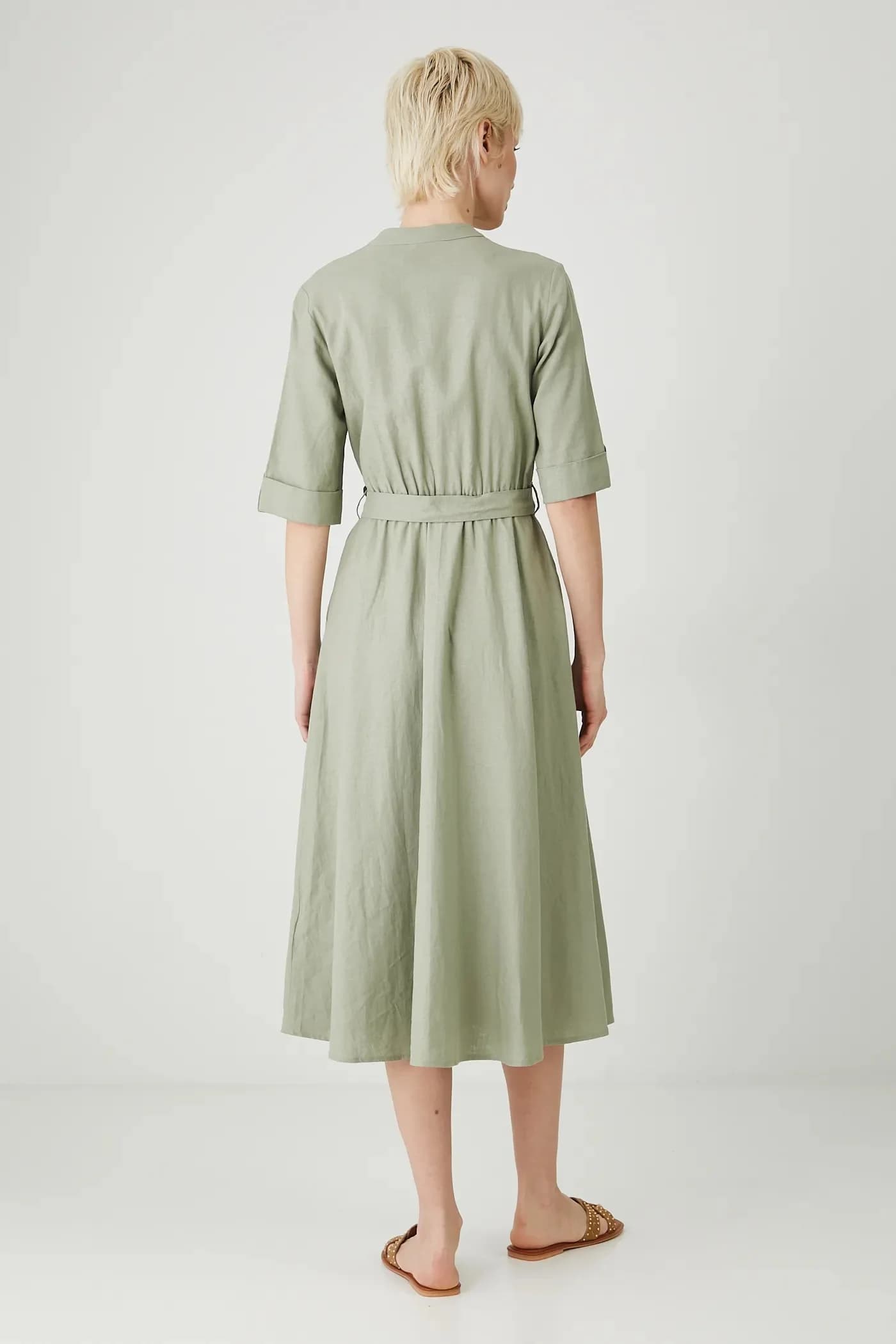 Льняное платье - фото 3