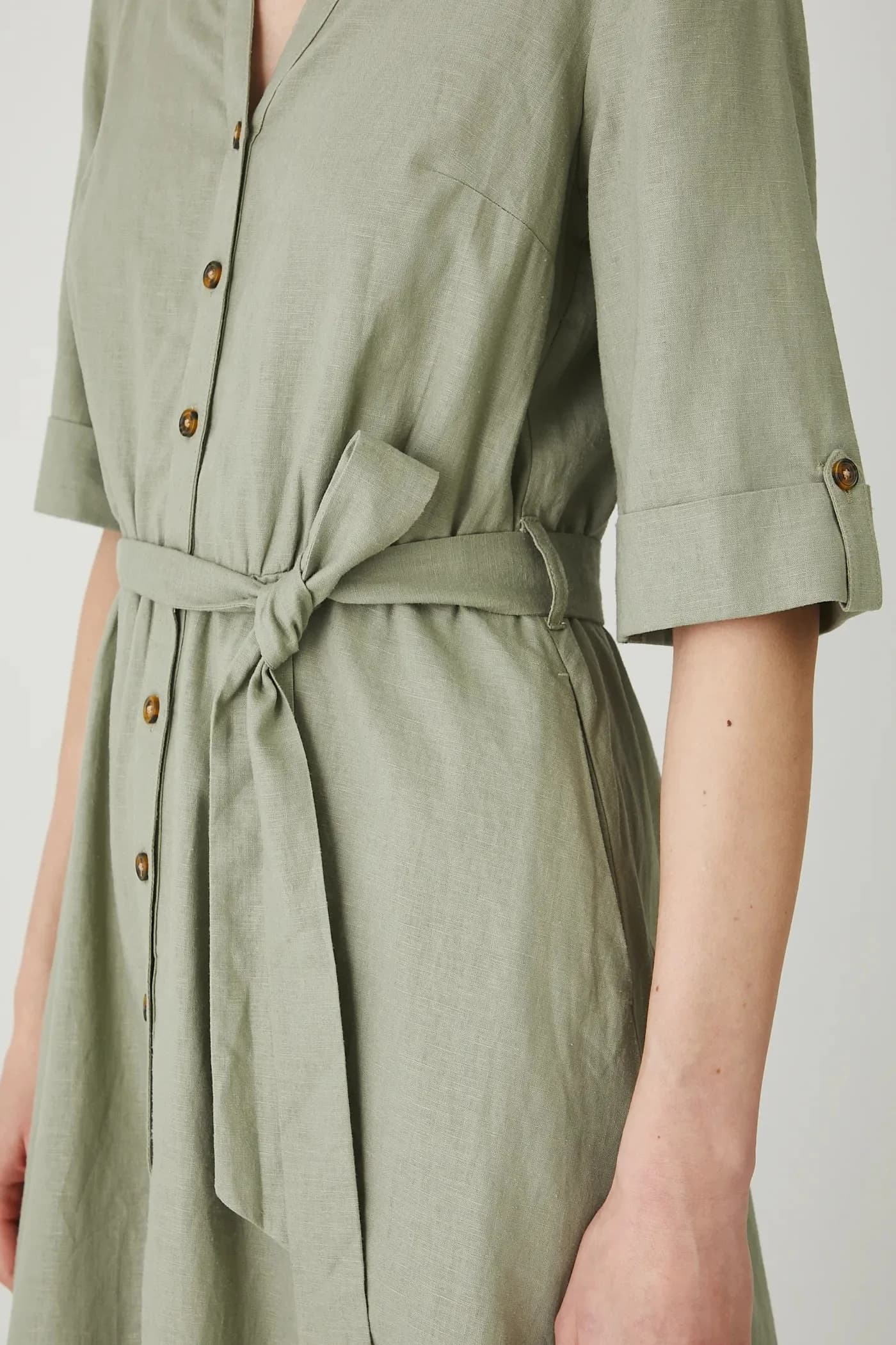 Льняное платье - фото 5