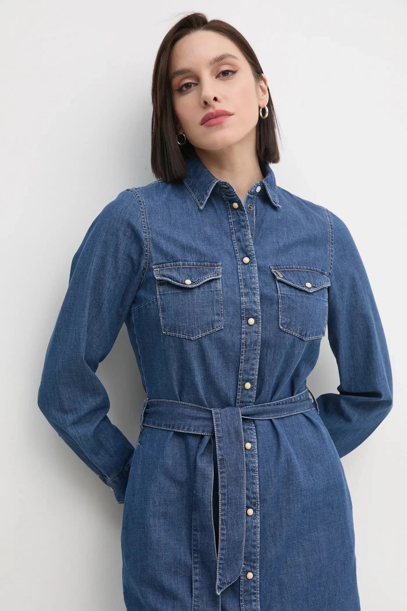 ОБЫЧНОЕ ДЖИНСОВОЕ ПЛАТЬЕ джинсовое платье - фото 4