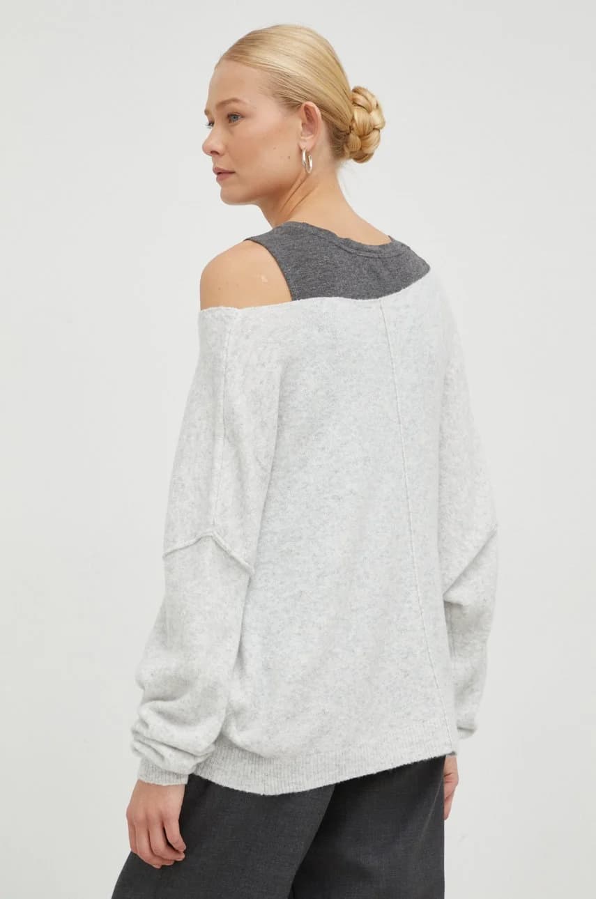 Свитер из смесовой шерсти PULL ML COL BATEAU - фото 3