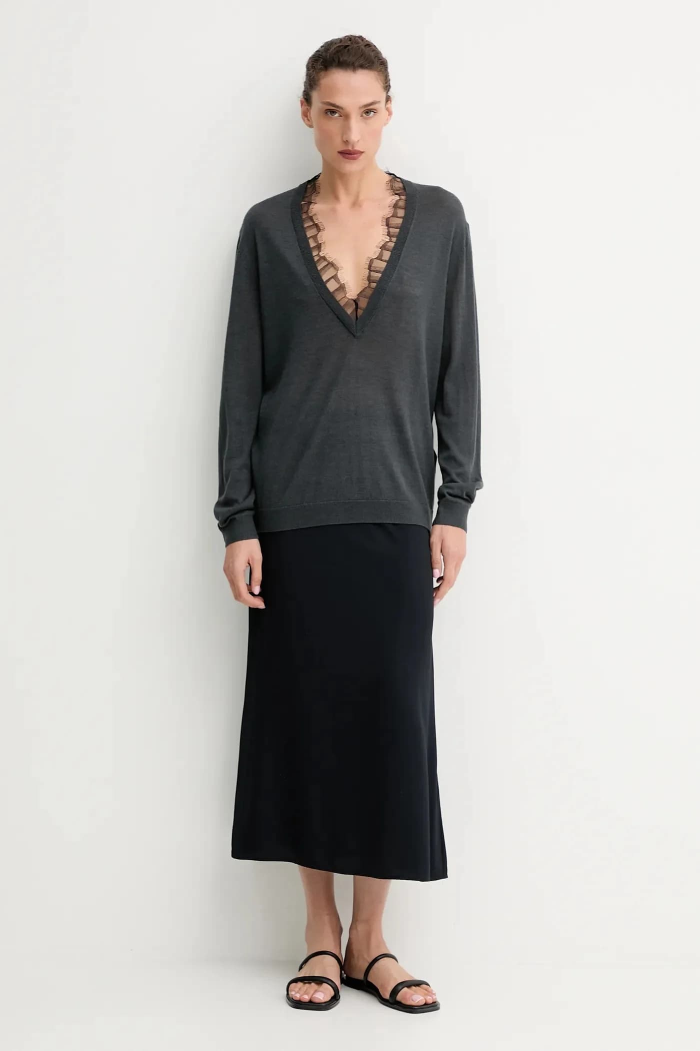 Свитер из смесовой шерсти - фото 2