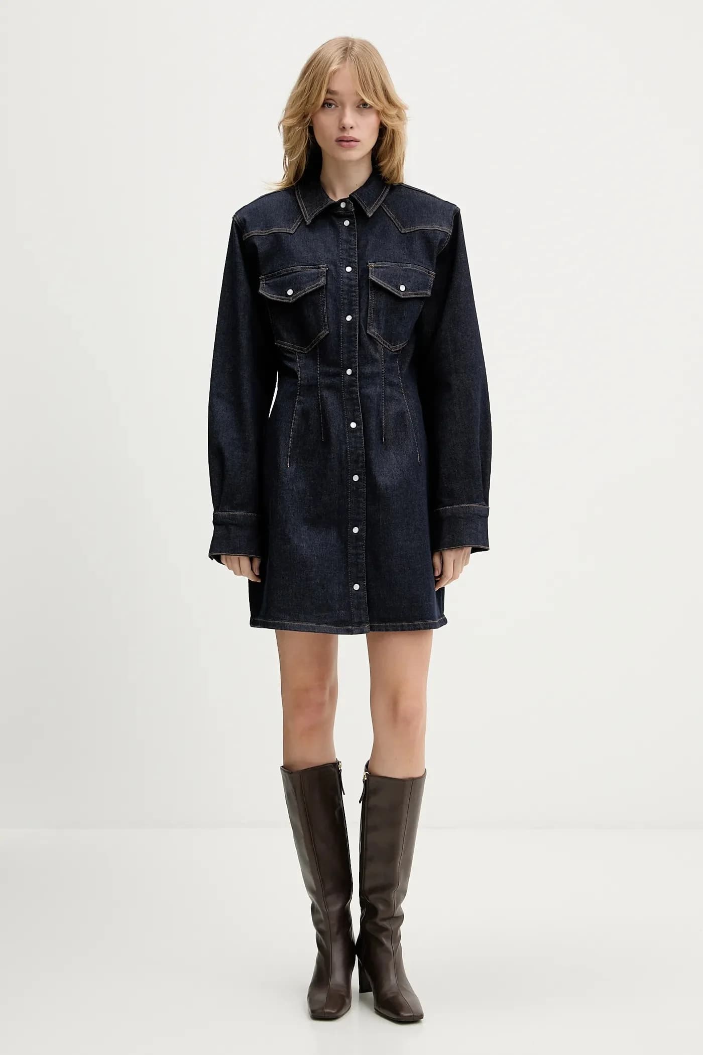 Джинсовое платье - фото 2