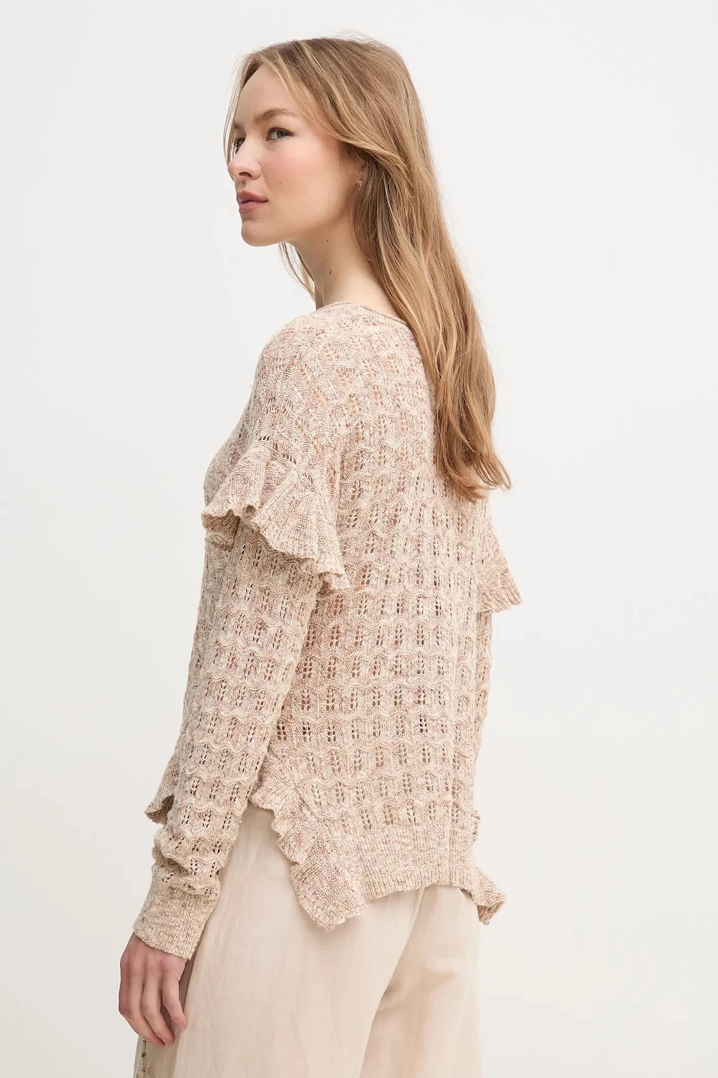 Свитер из смесового льна - фото 3