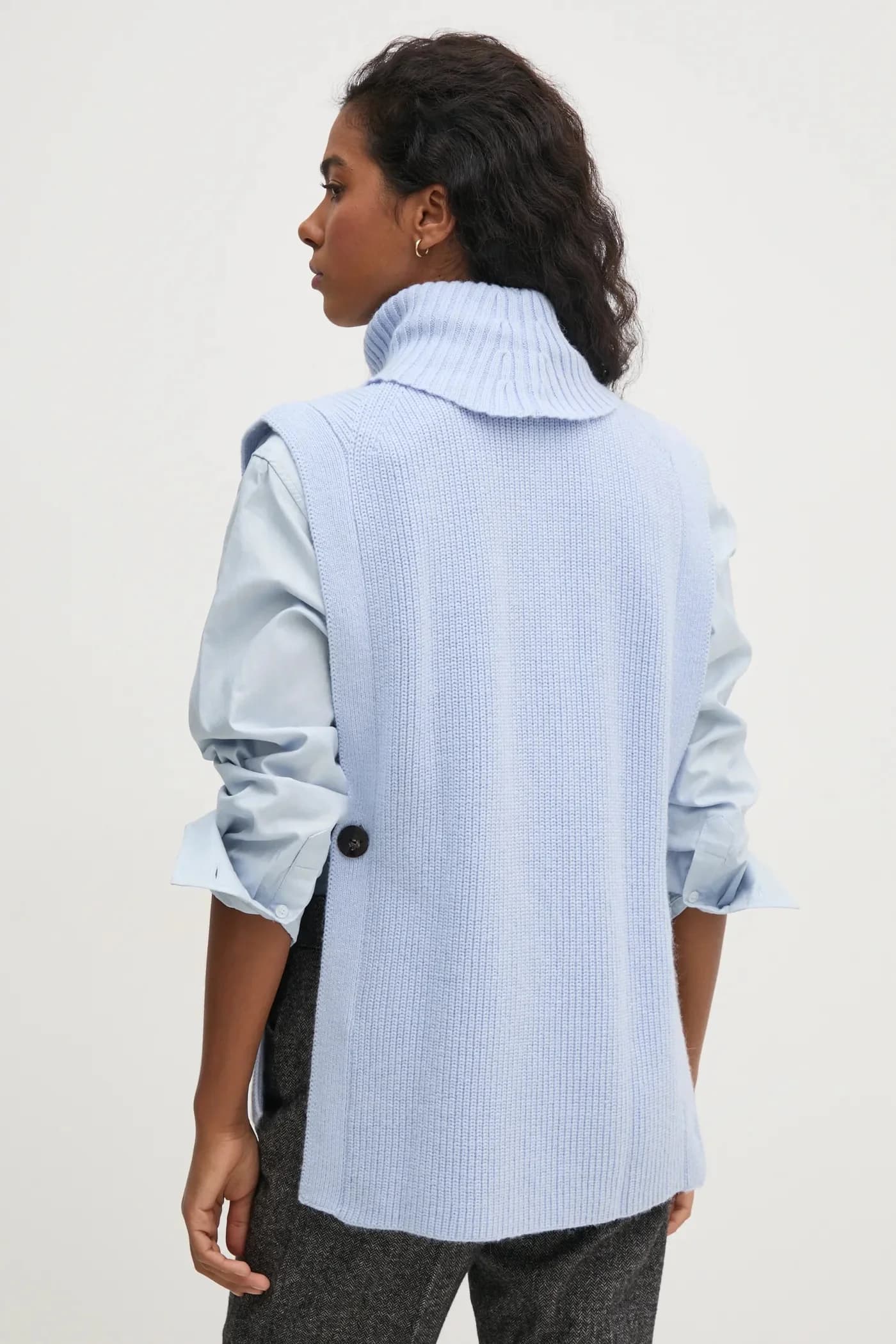 Жилет из смесовой шерсти - фото 3