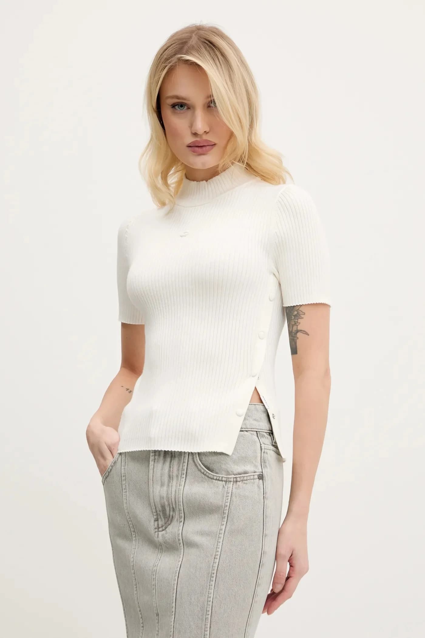 Свитер из смесового шелка