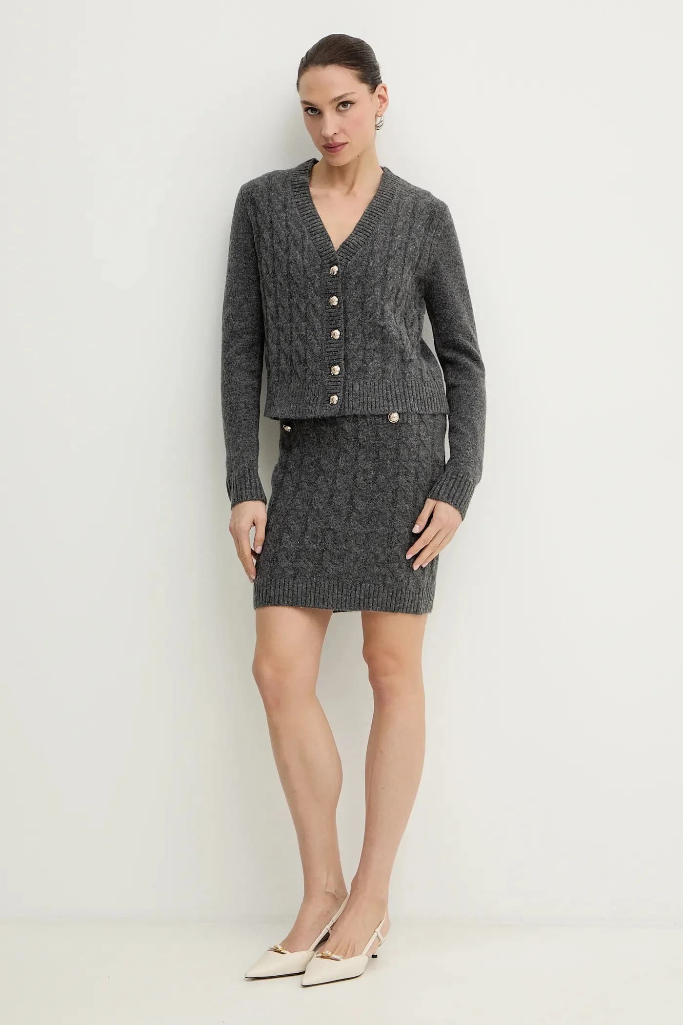 Платье из смесовой шерсти - фото 2