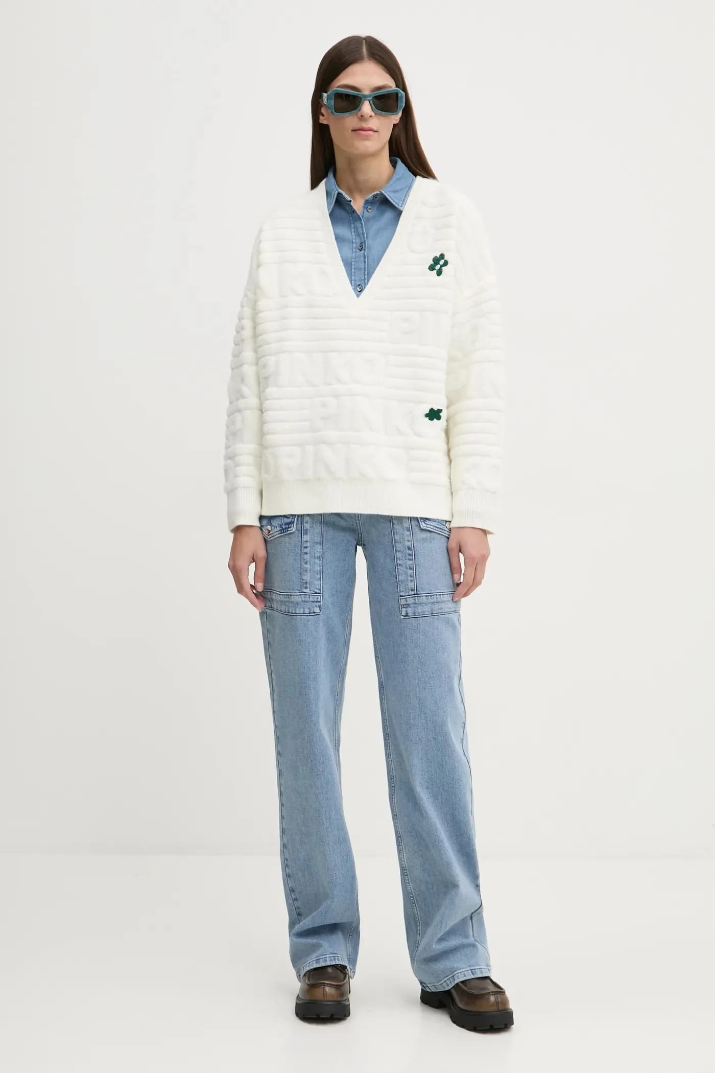 Креативный свитер в стиле апсайклинг - фото 2