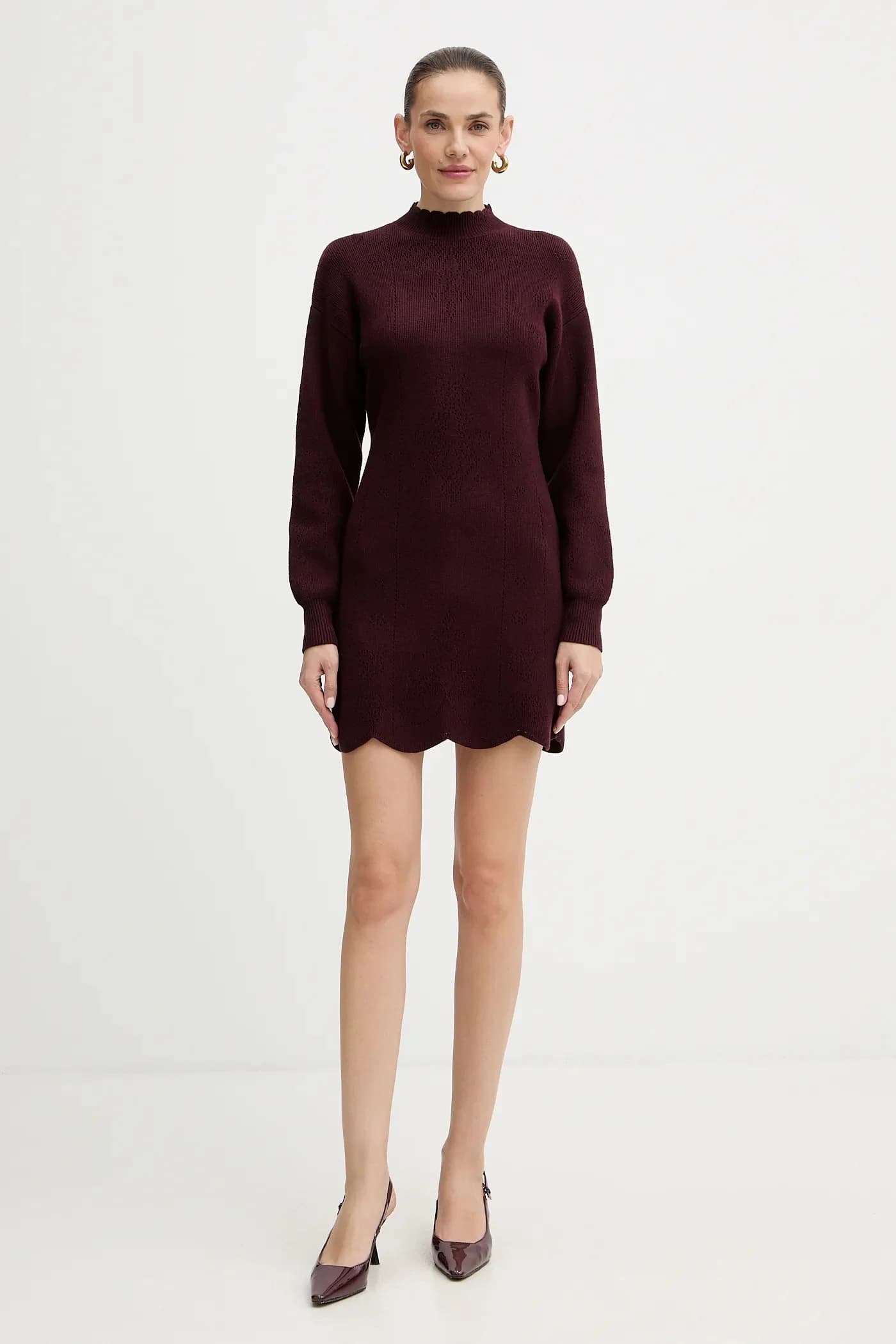 Платье из смесовой шерсти - фото 2