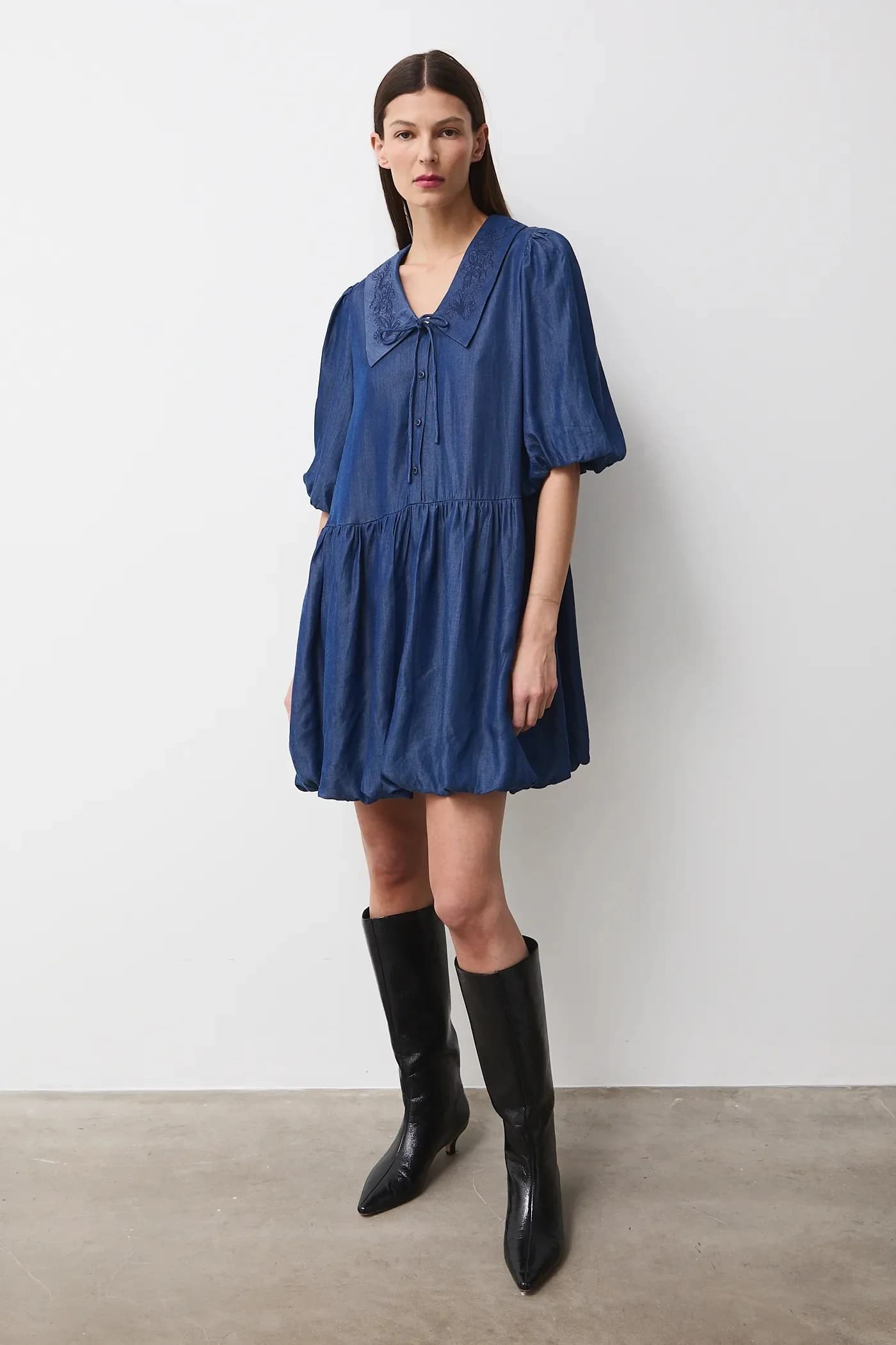 Джинсовое платье - фото 2