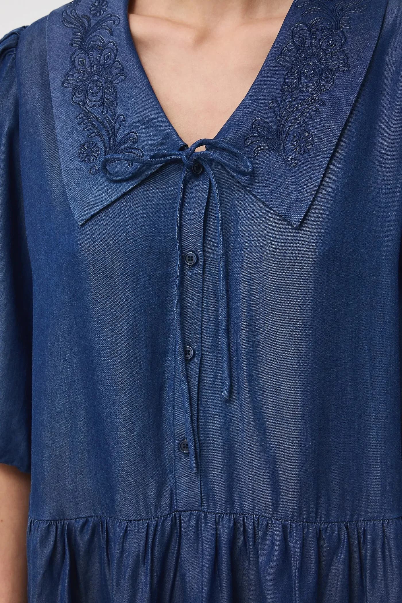 Джинсовое платье - фото 6