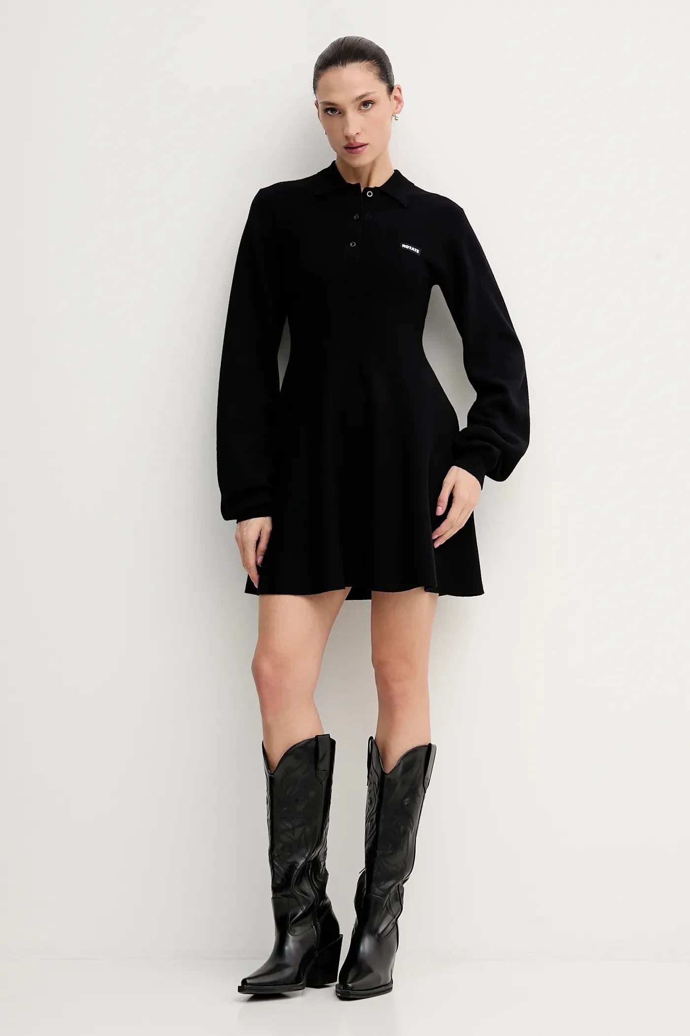 Платье из смесовой шерсти - фото 2