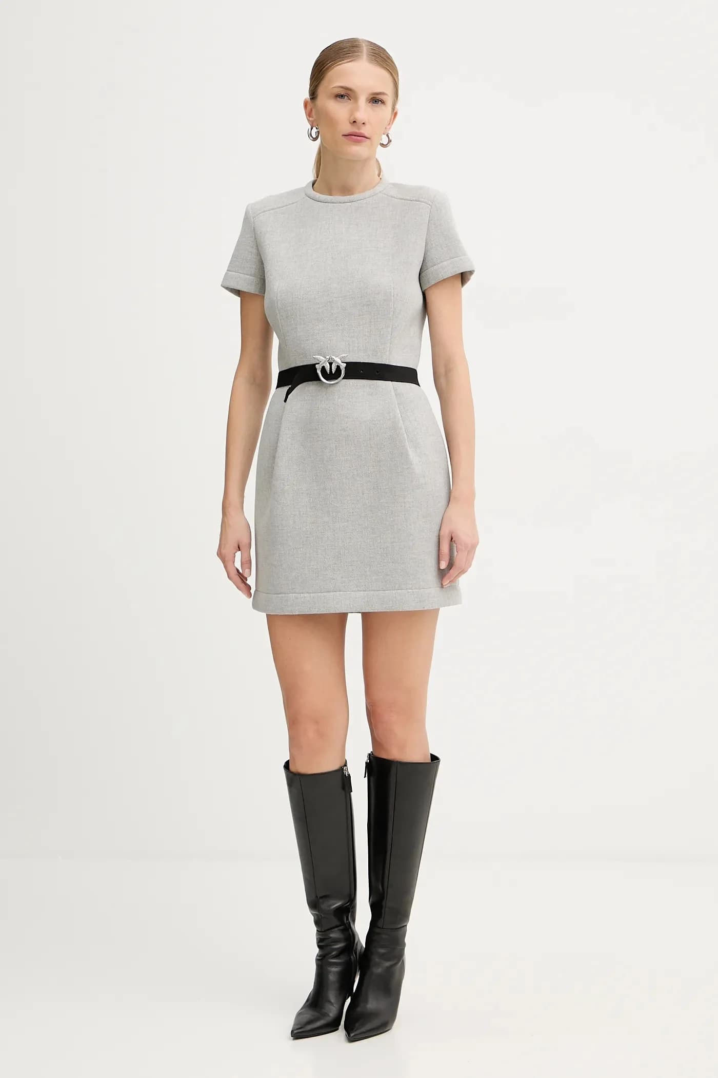 Платье из смесовой шерсти - фото 2