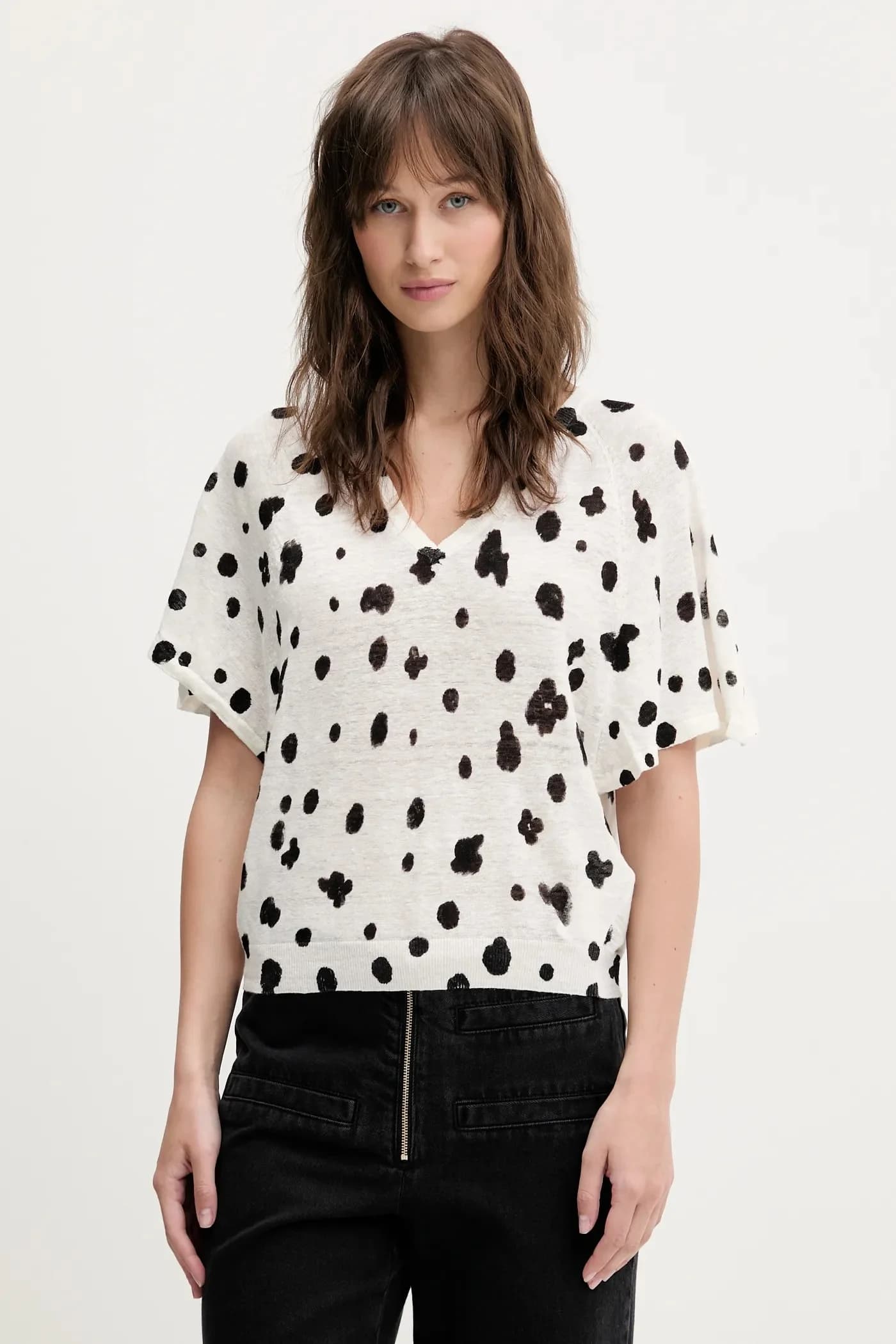 Льняной свитер