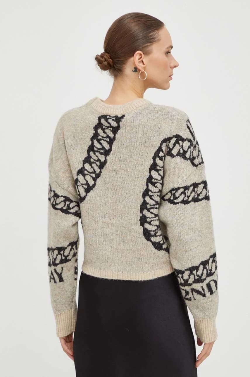 Свитер полушерстяной 2ND Chain TT - Мягкий жаккард - фото 3