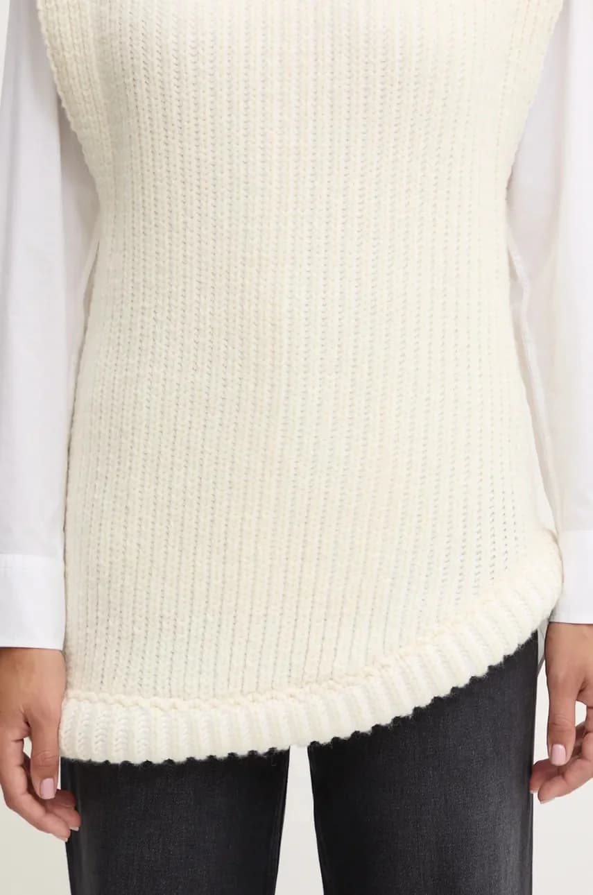 Жилет из смесовой шерсти - фото 5