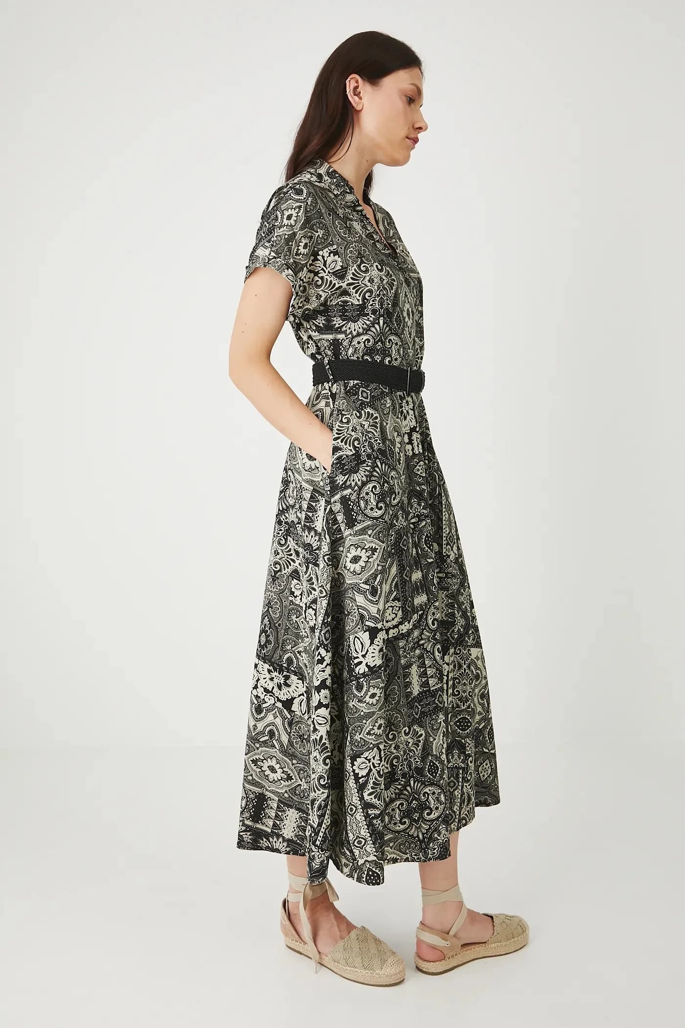 Платье из смесового льна - фото 3