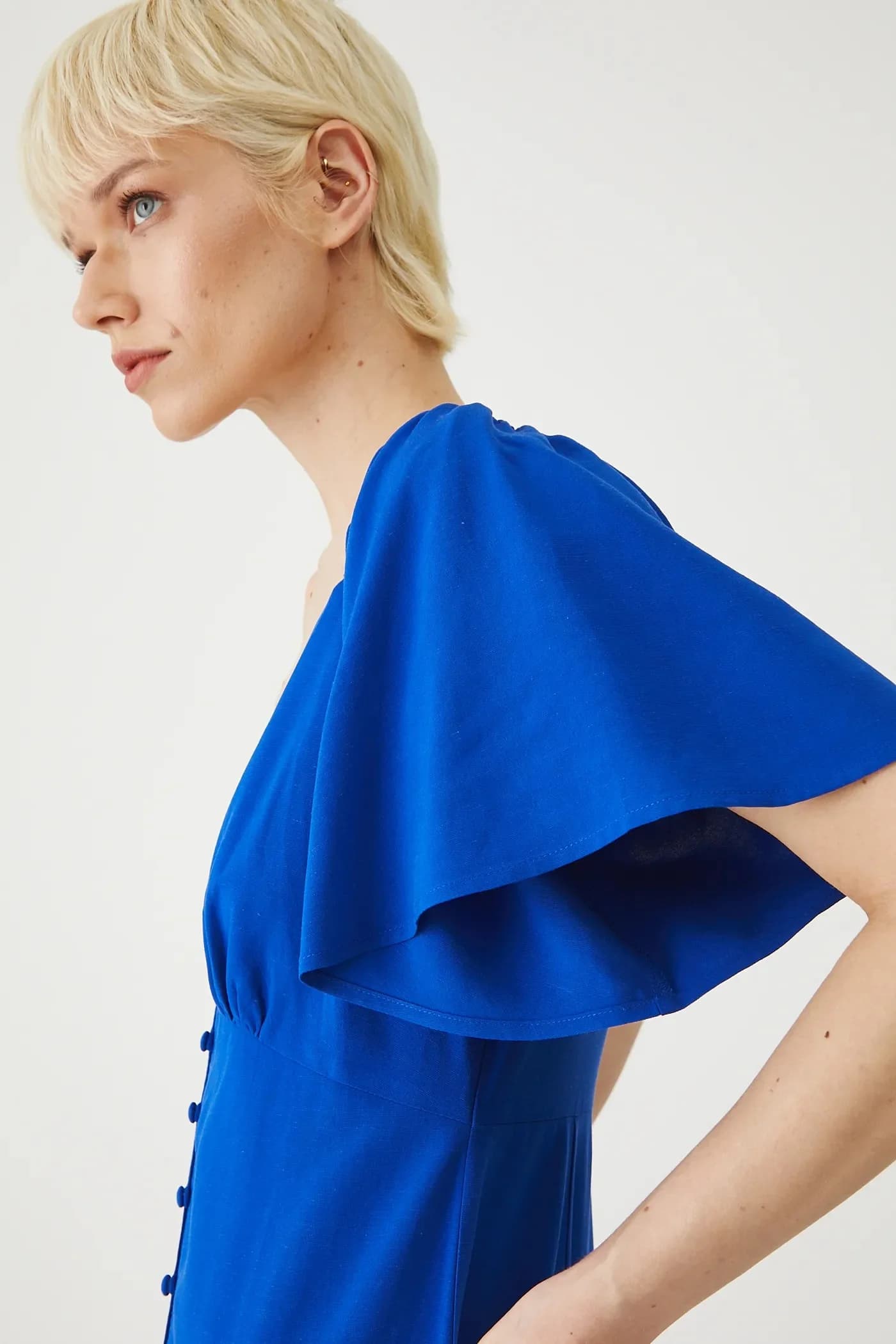 Платье из смесового льна - фото 5