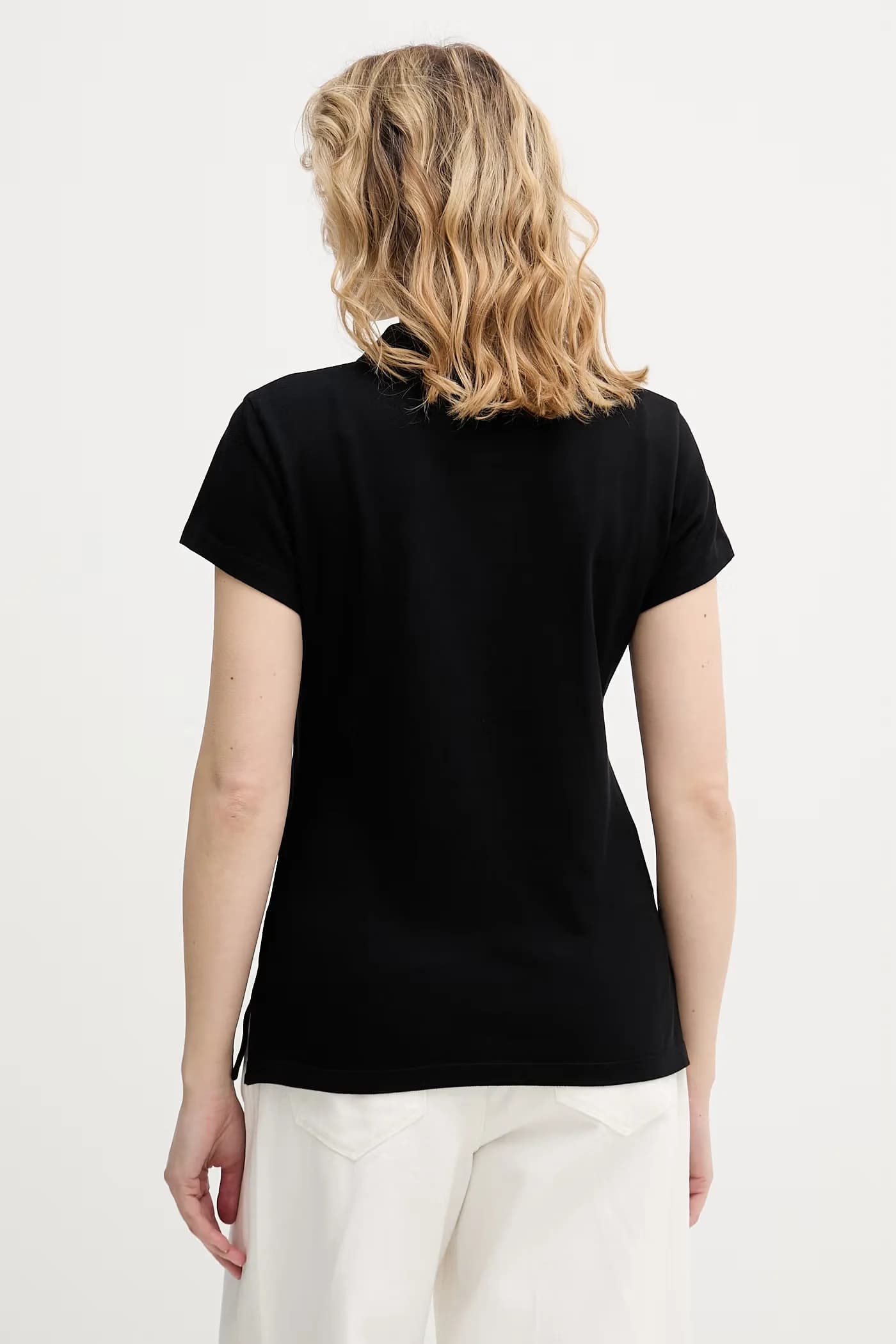 Женское хлопковое поло с эластаном - фото 3