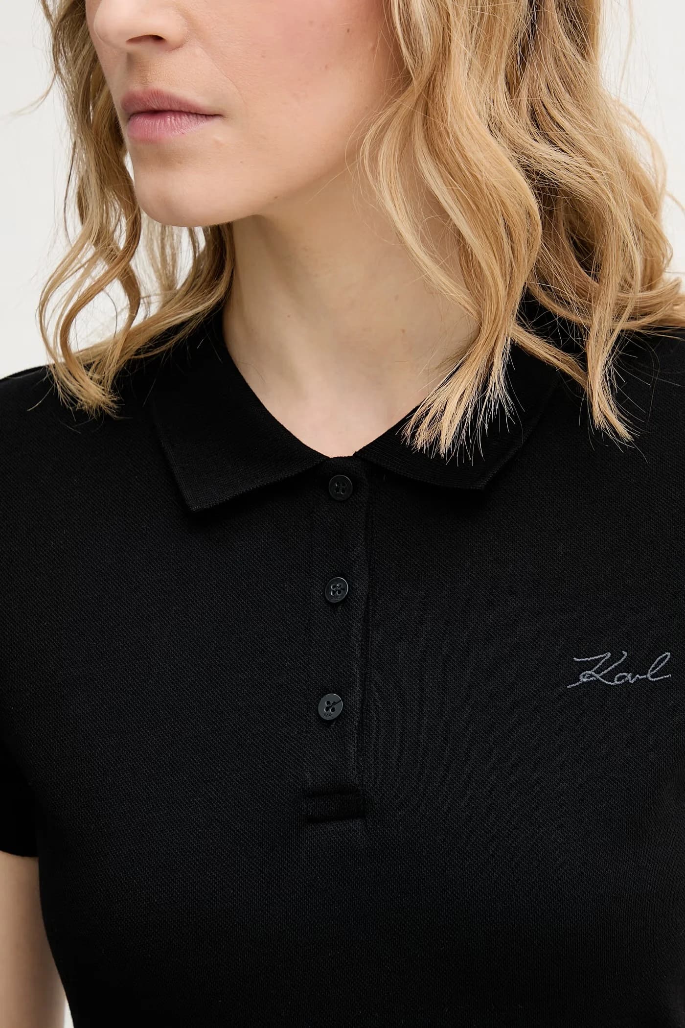 Женское хлопковое поло с эластаном - фото 5