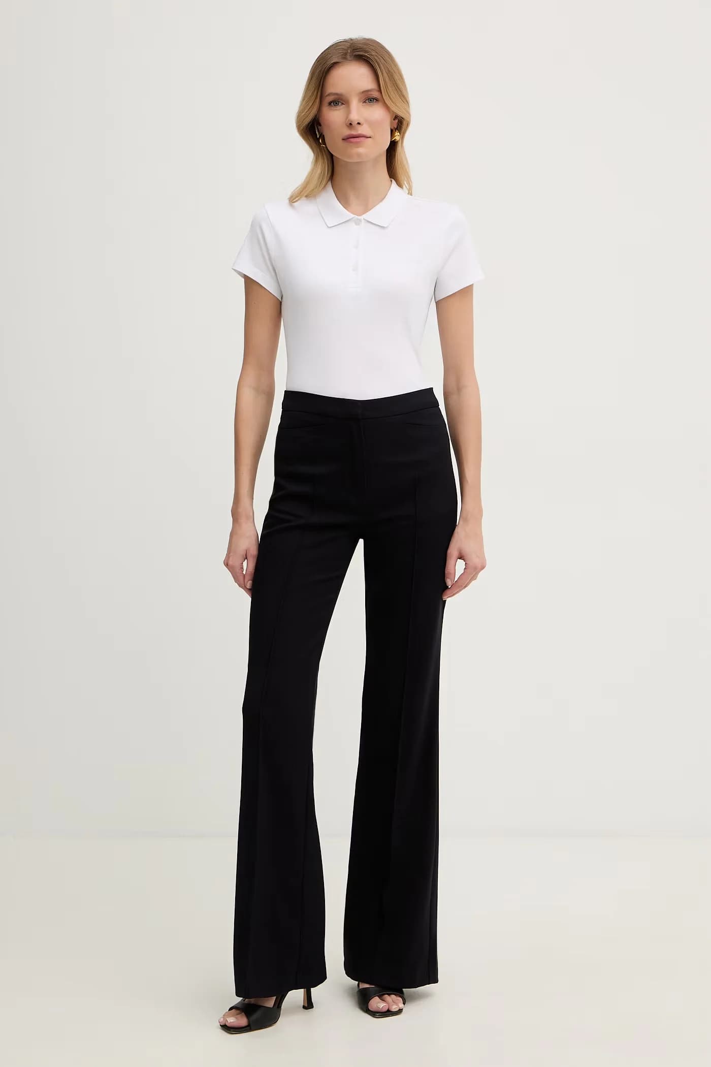 Женское хлопковое поло с эластаном - фото 2