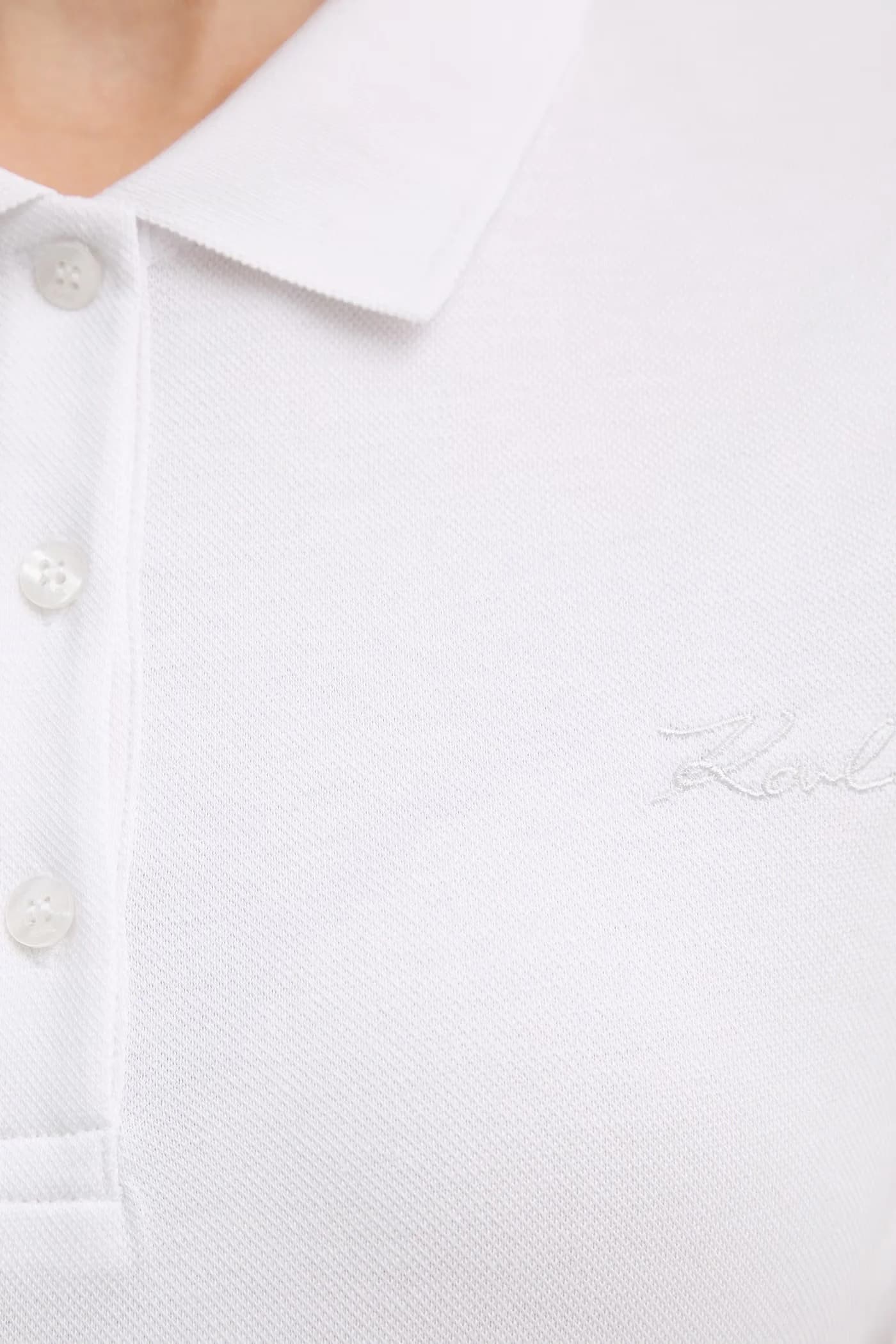 Женское хлопковое поло с эластаном - фото 5