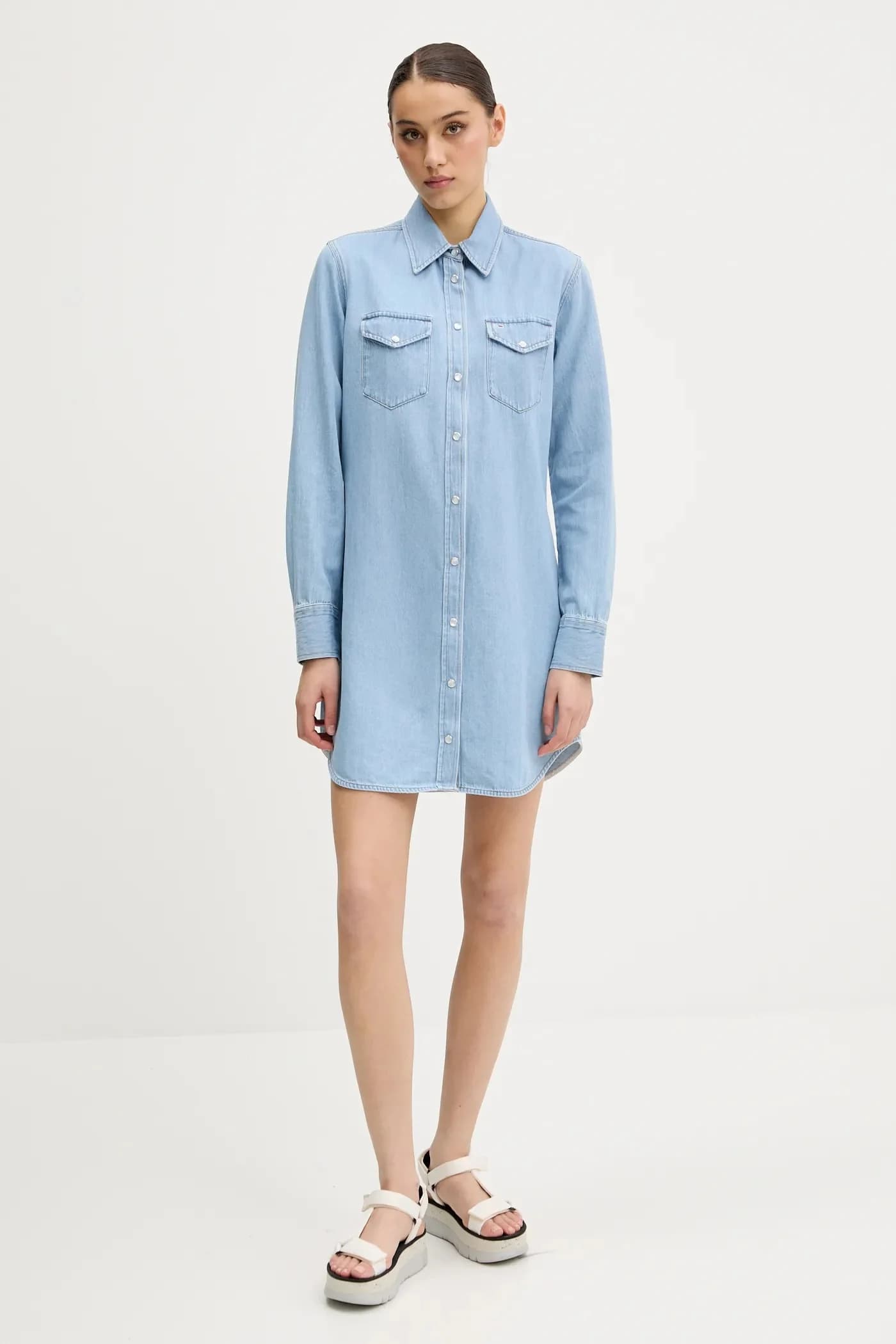 Джинсовое платье - фото 2