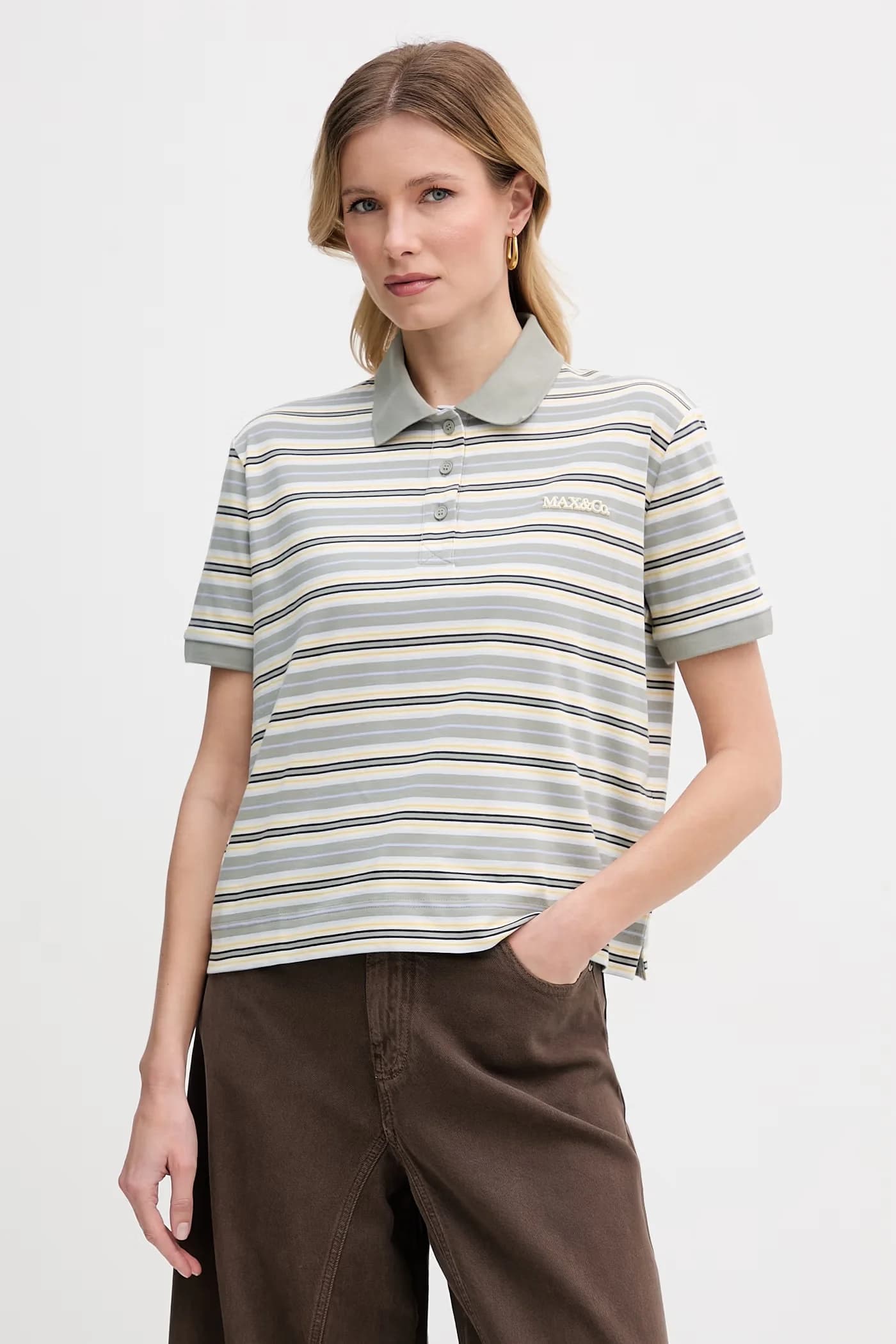 MCOMANDARE женское хлопковое поло