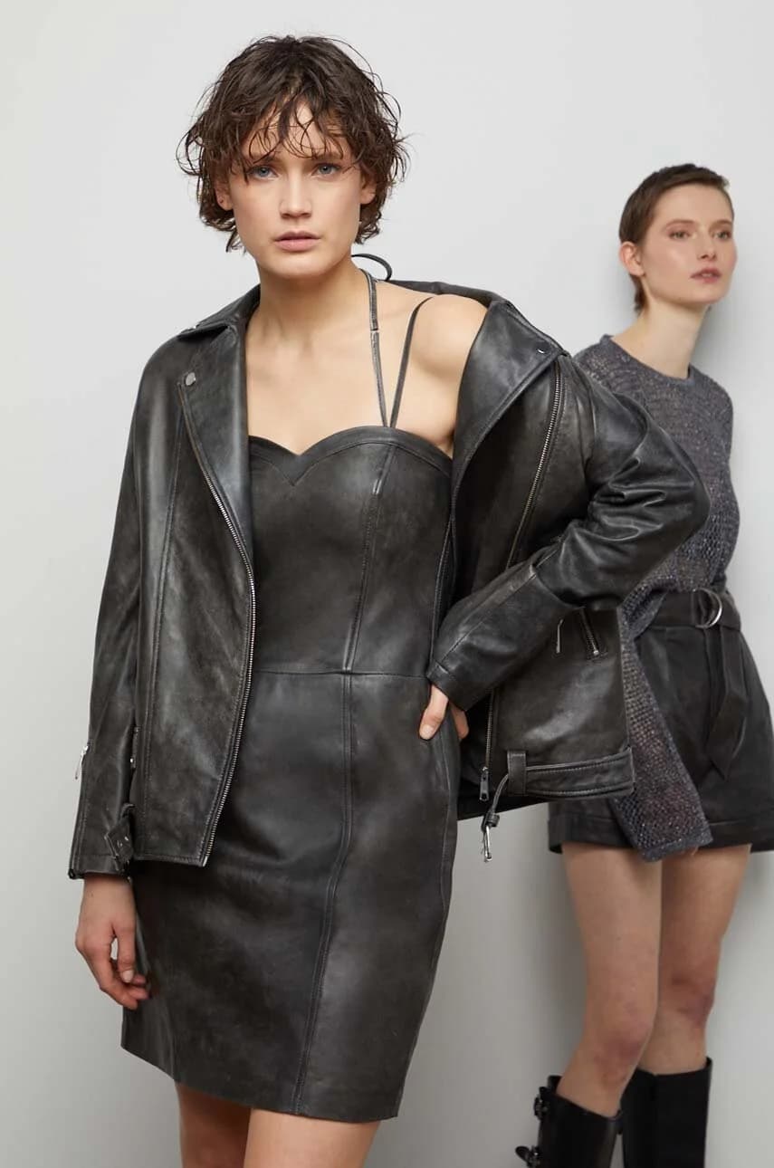 Кожаное платье - фото 3