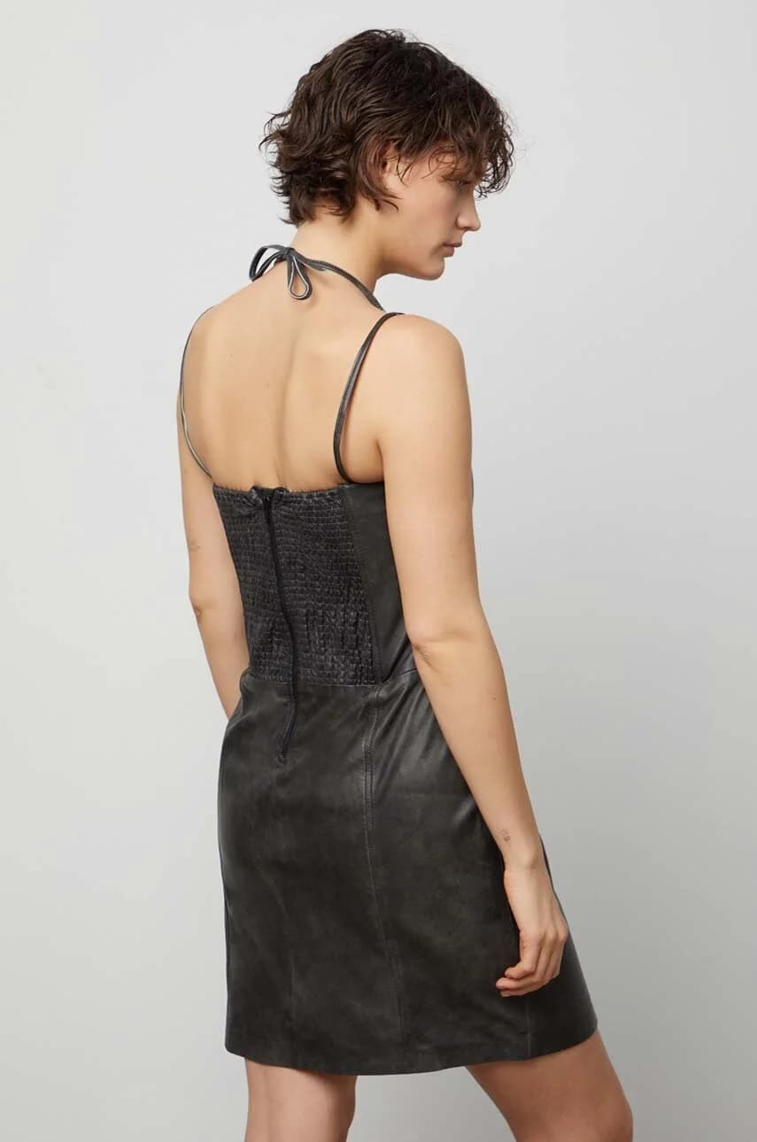 Кожаное платье - фото 4
