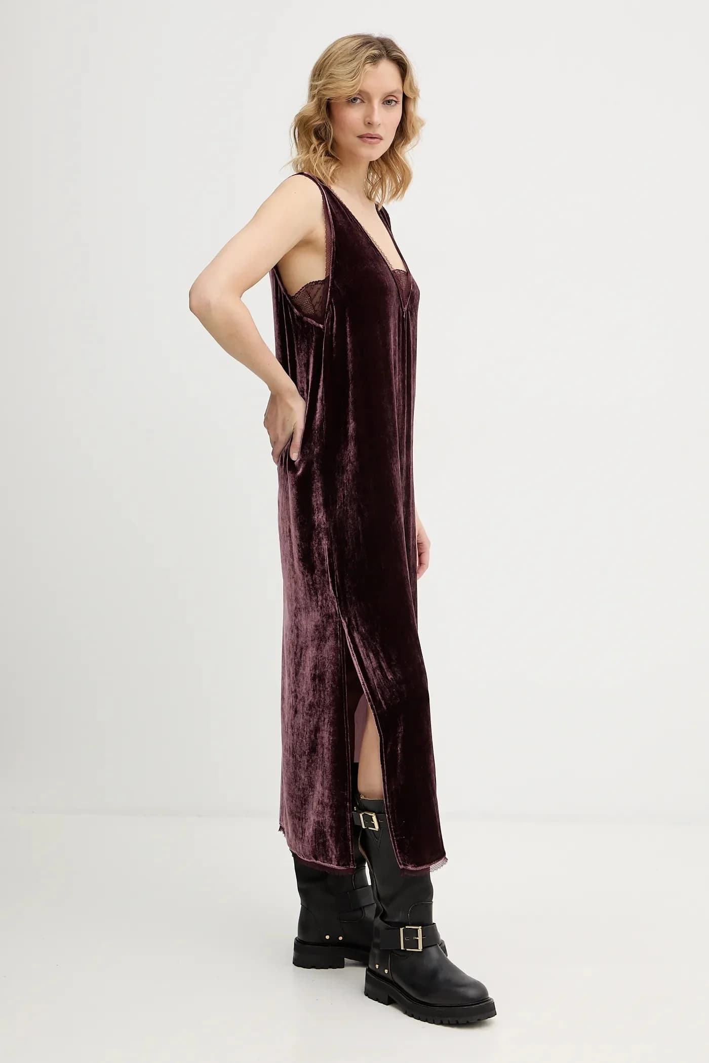 Велюровое платье - фото 2