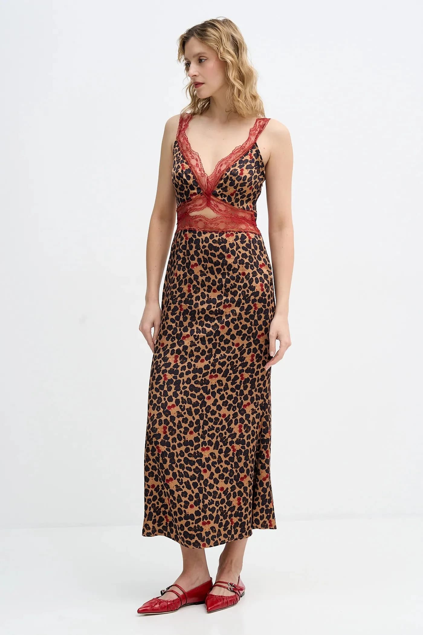 Платье вишневого цвета с мими - фото 2