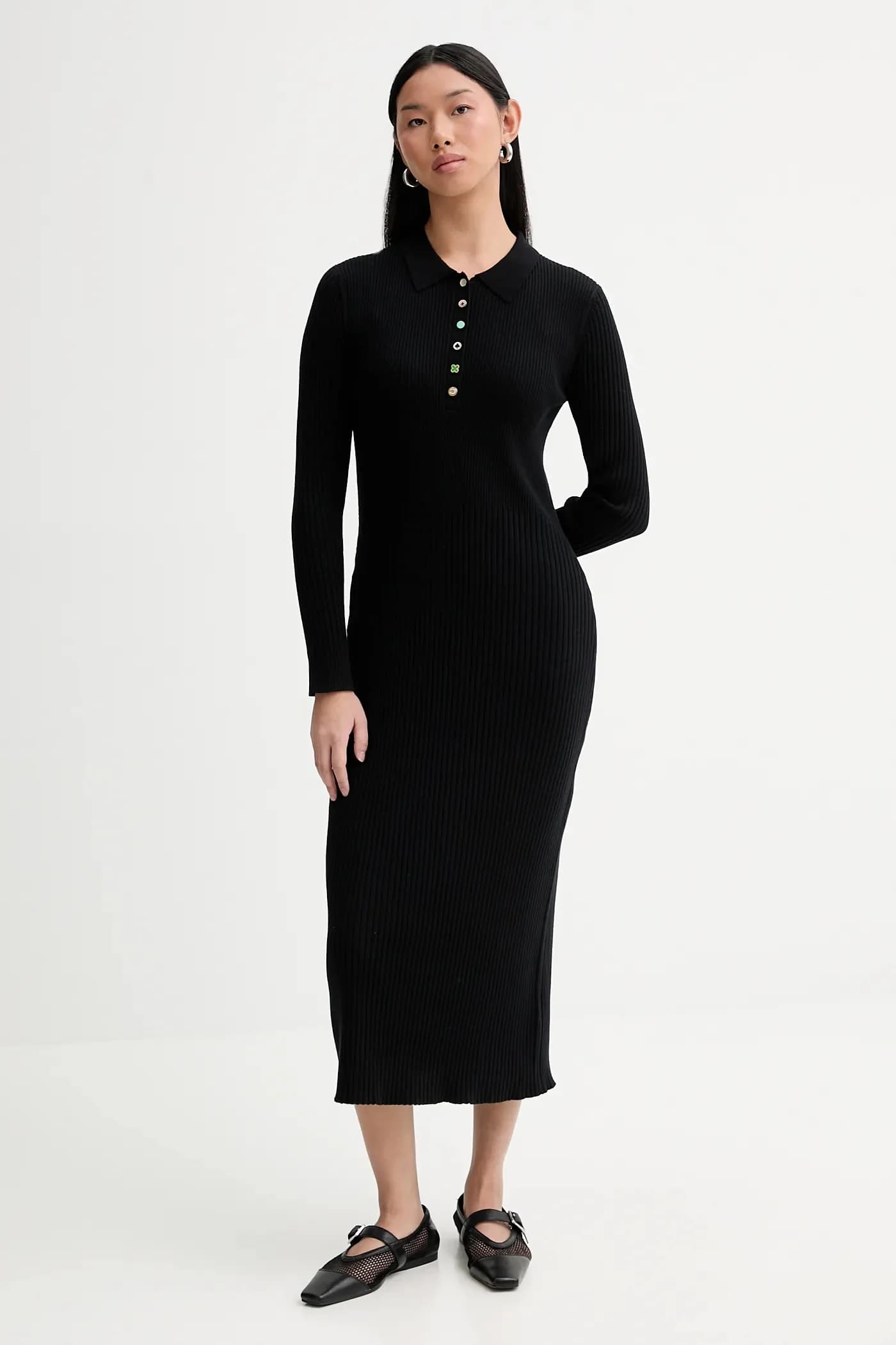 Платье из смесовой шерсти - фото 2