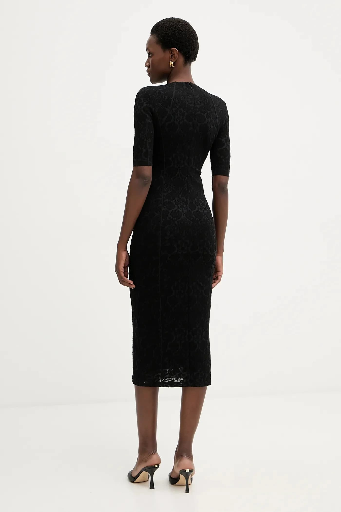 Платье из смесовой шерсти - фото 3