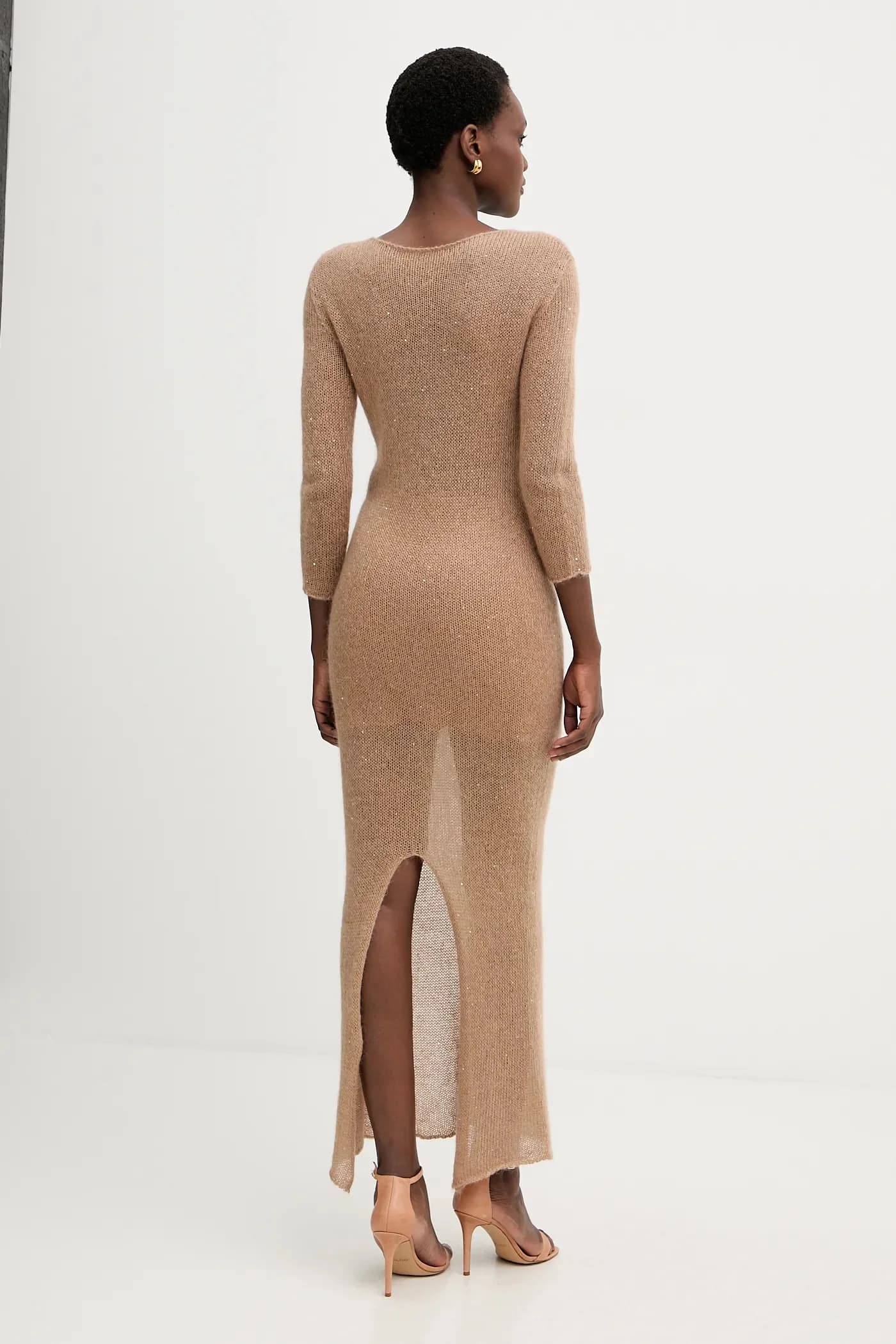 Платье из смесовой шерсти - фото 3