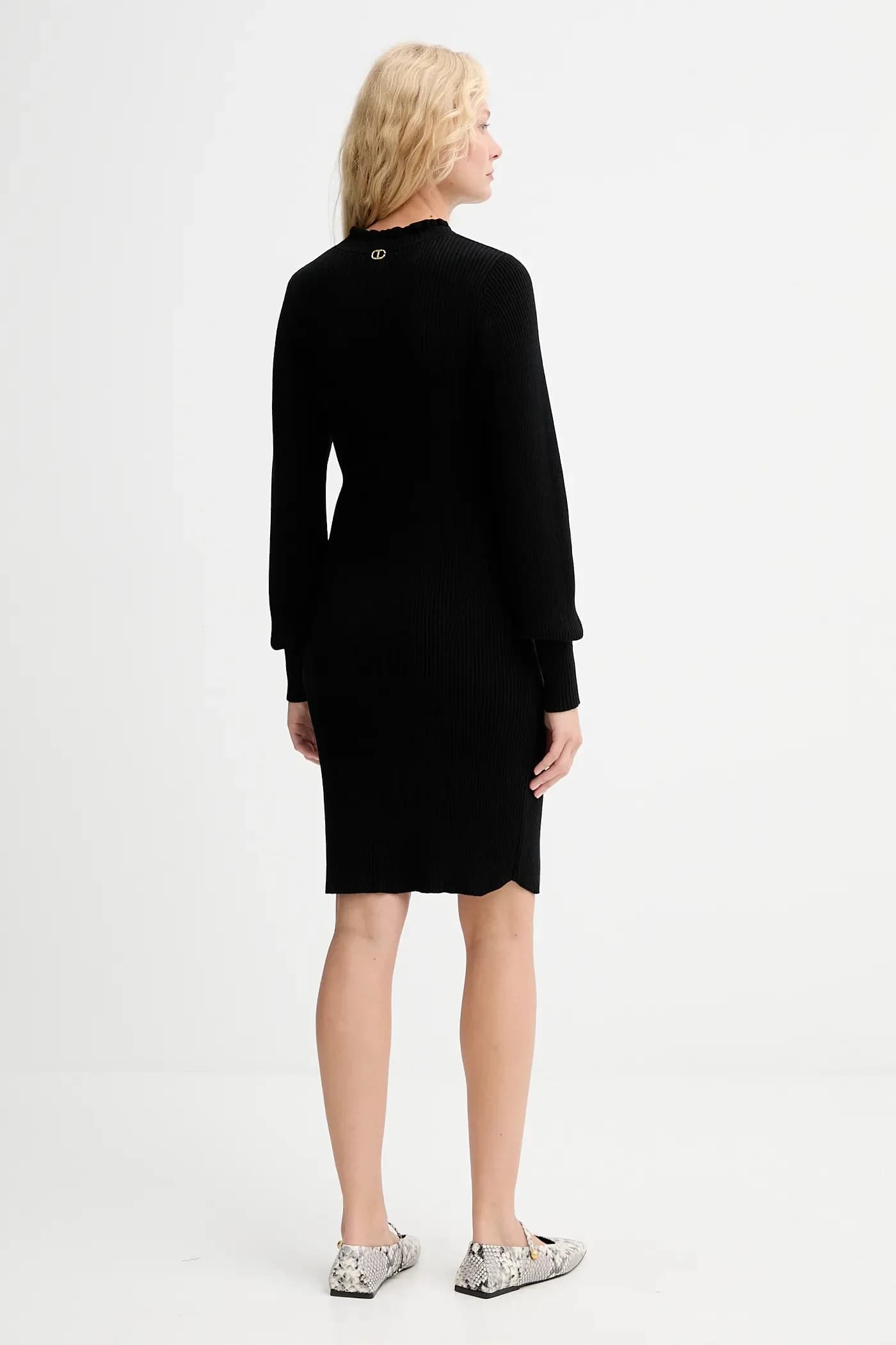 Платье из смесовой шерсти - фото 3