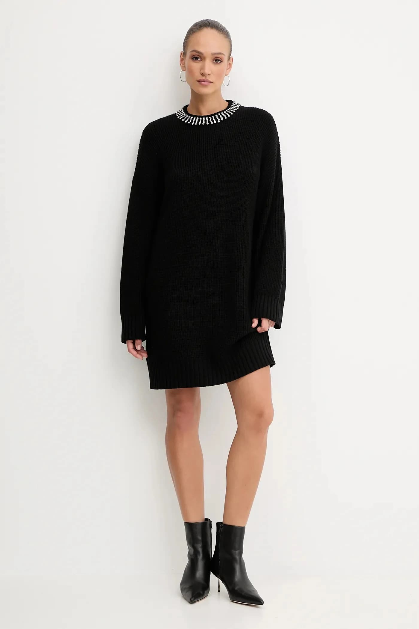 Платье из смесовой шерсти - фото 2