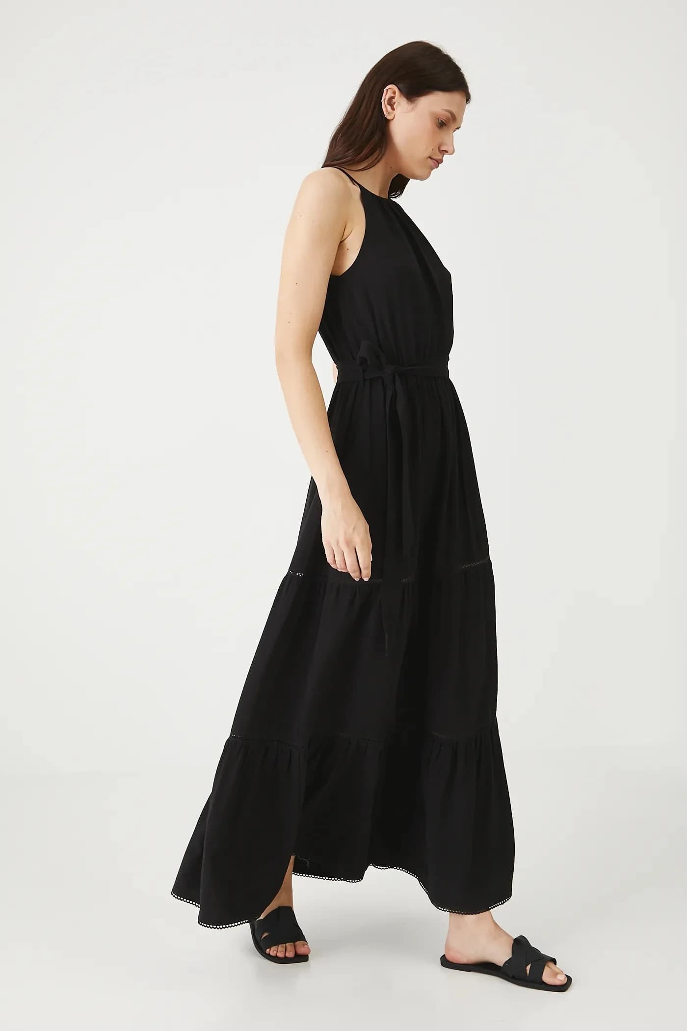 Платье из смесового льна - фото 3