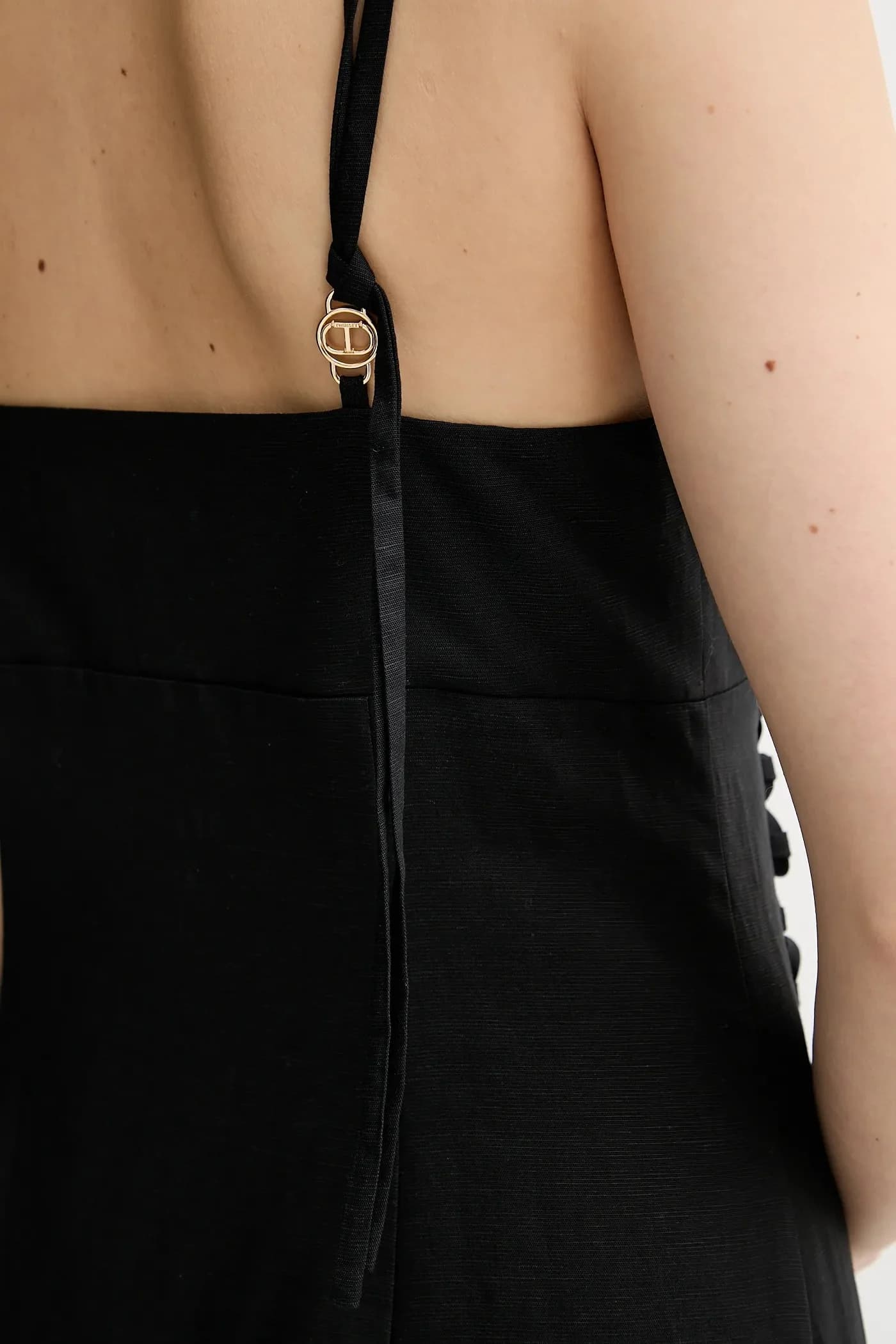 Платье из смесового льна - фото 6