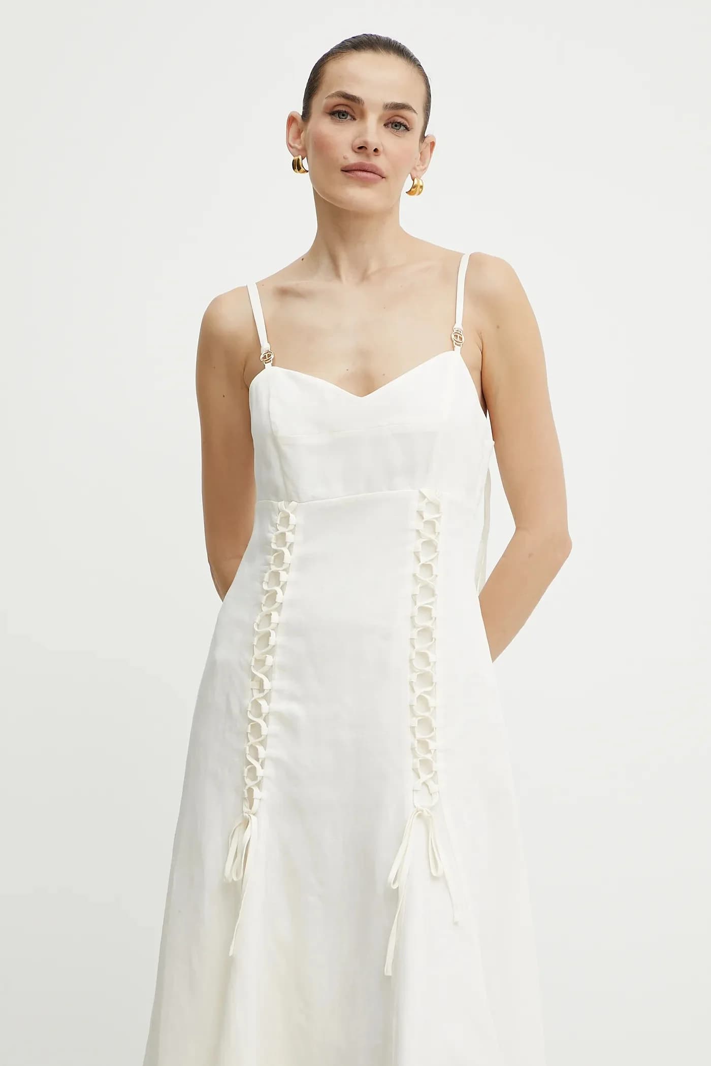 Платье из смесового льна - фото 4