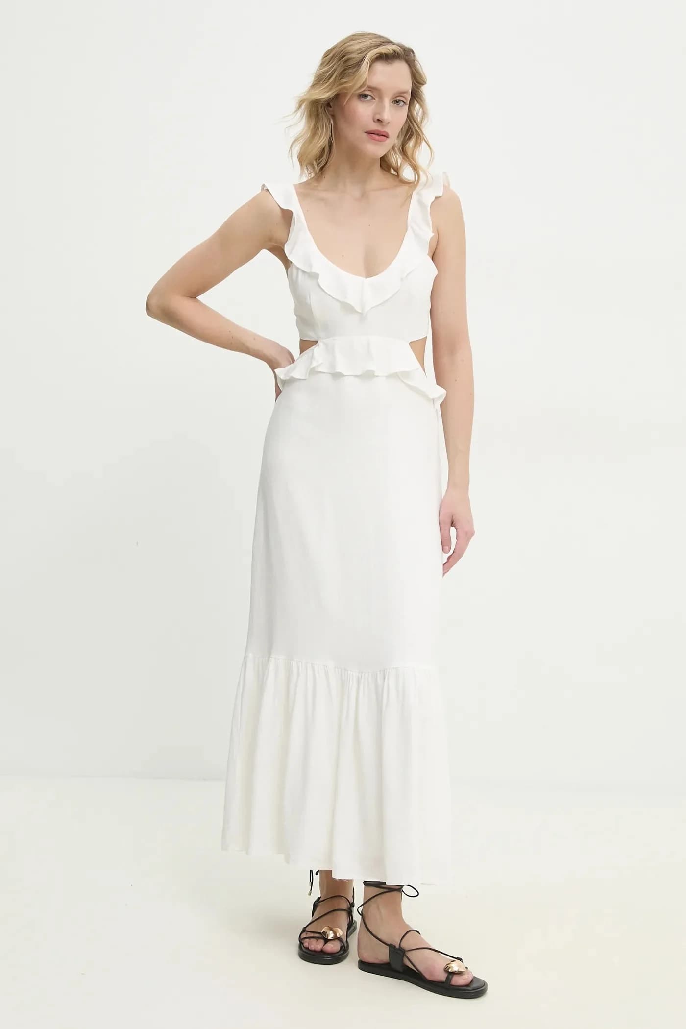 Льняное платье