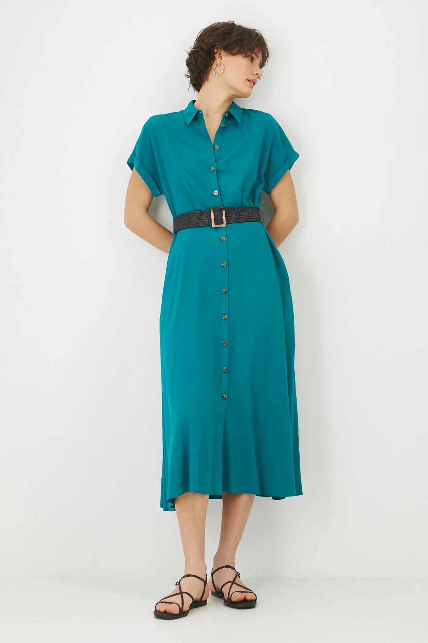 Платье из смесового льна - фото 2