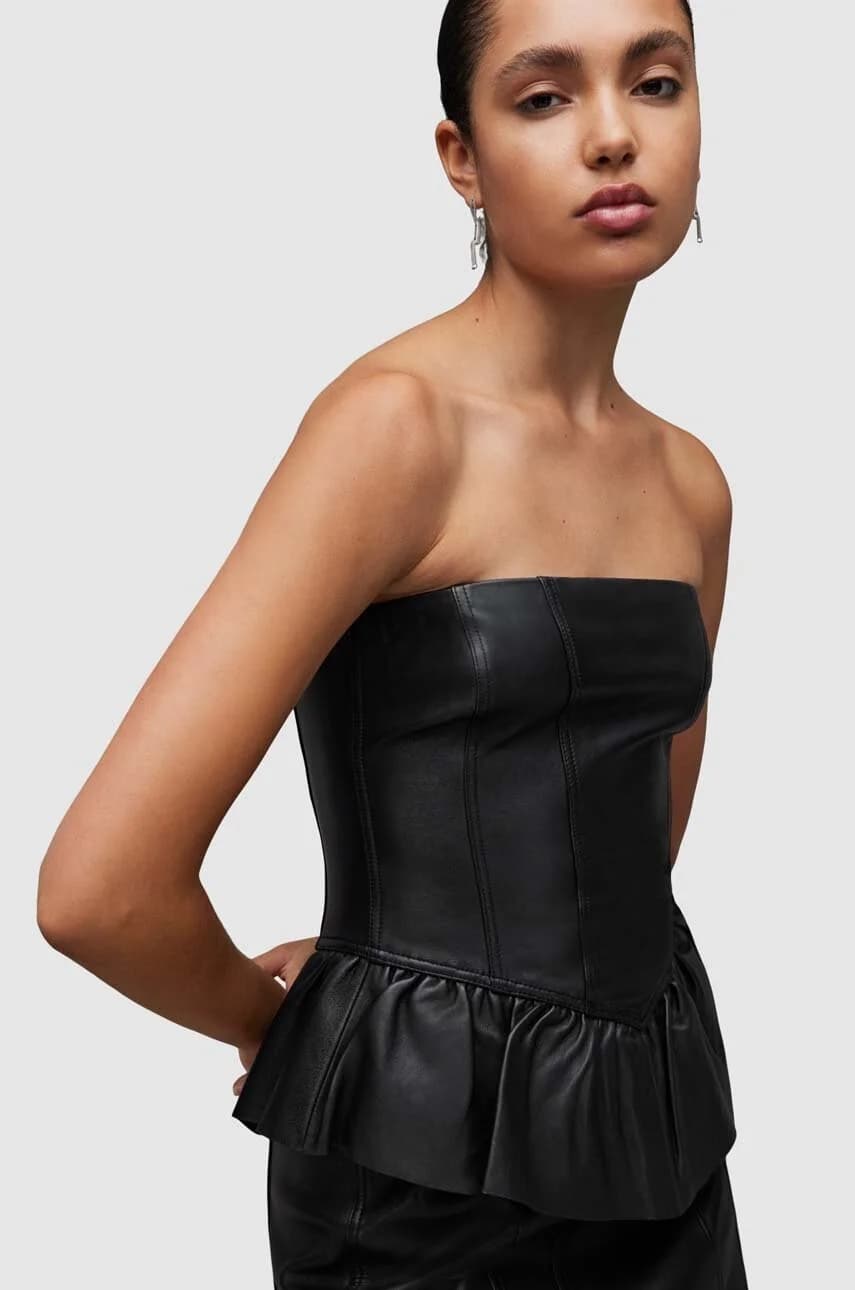 Кожаное платье WL068Z CASSIE LEA RUFFLE DR - фото 2